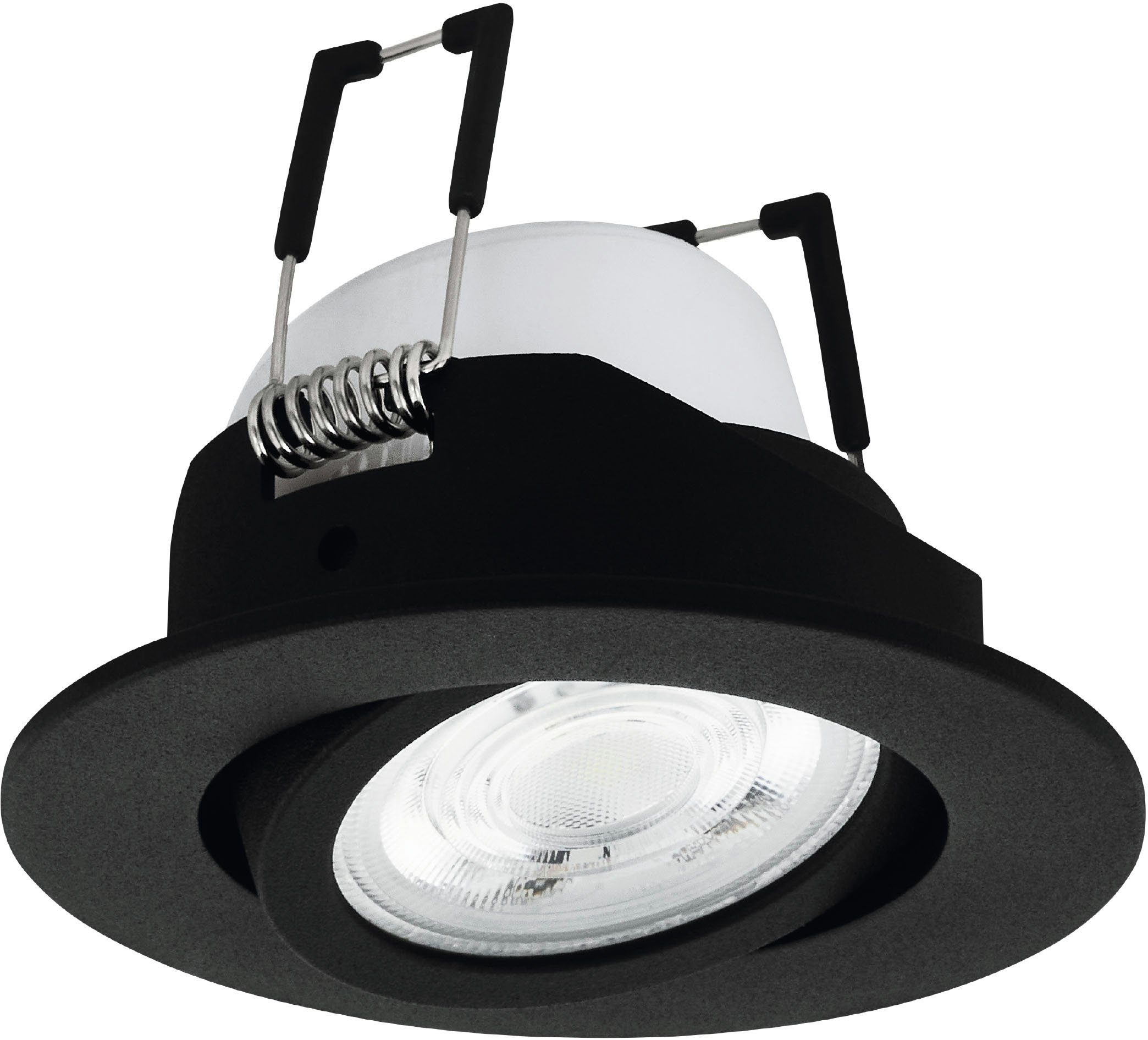 EGLO Plafondlamp SALICETO-Z Plafondlamp in zwart van alu - 5W - warmwit - koudwit (1 stuk) plafondlampen zwart