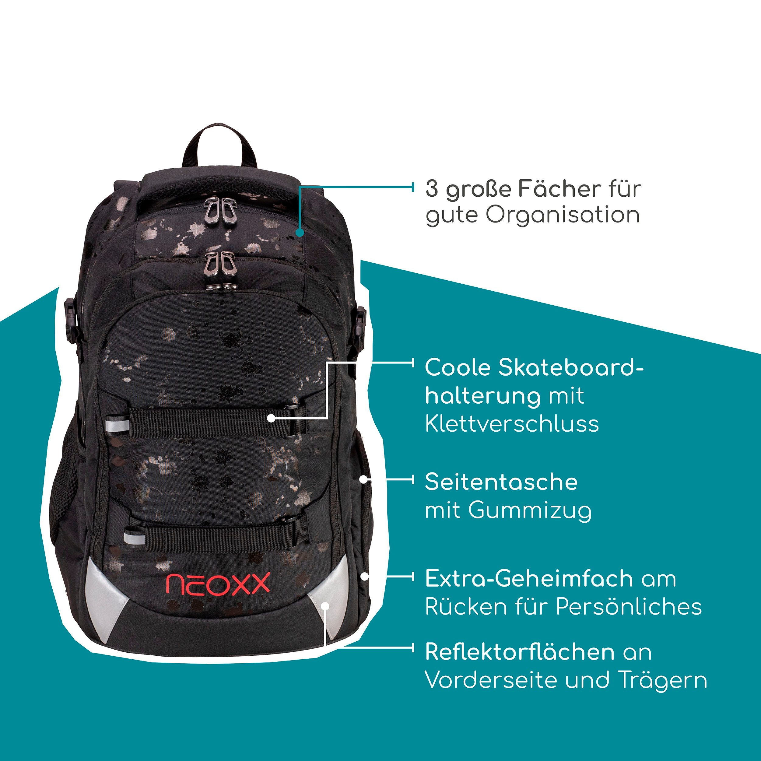 neoxx Schoolrugzak Active Pro, Splash Black
