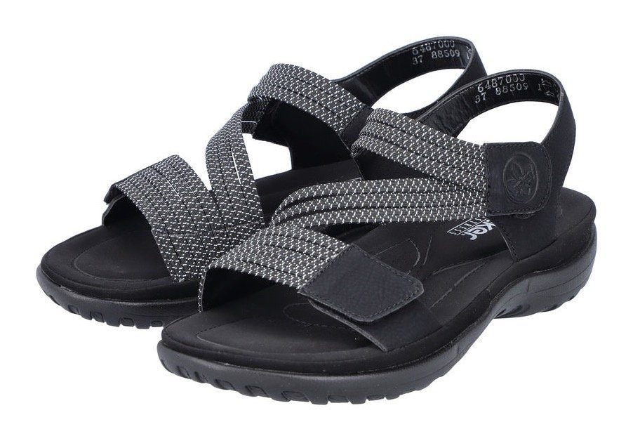 Rieker Sandalen zomerschoen, sandaal, sleehak, met elastieken