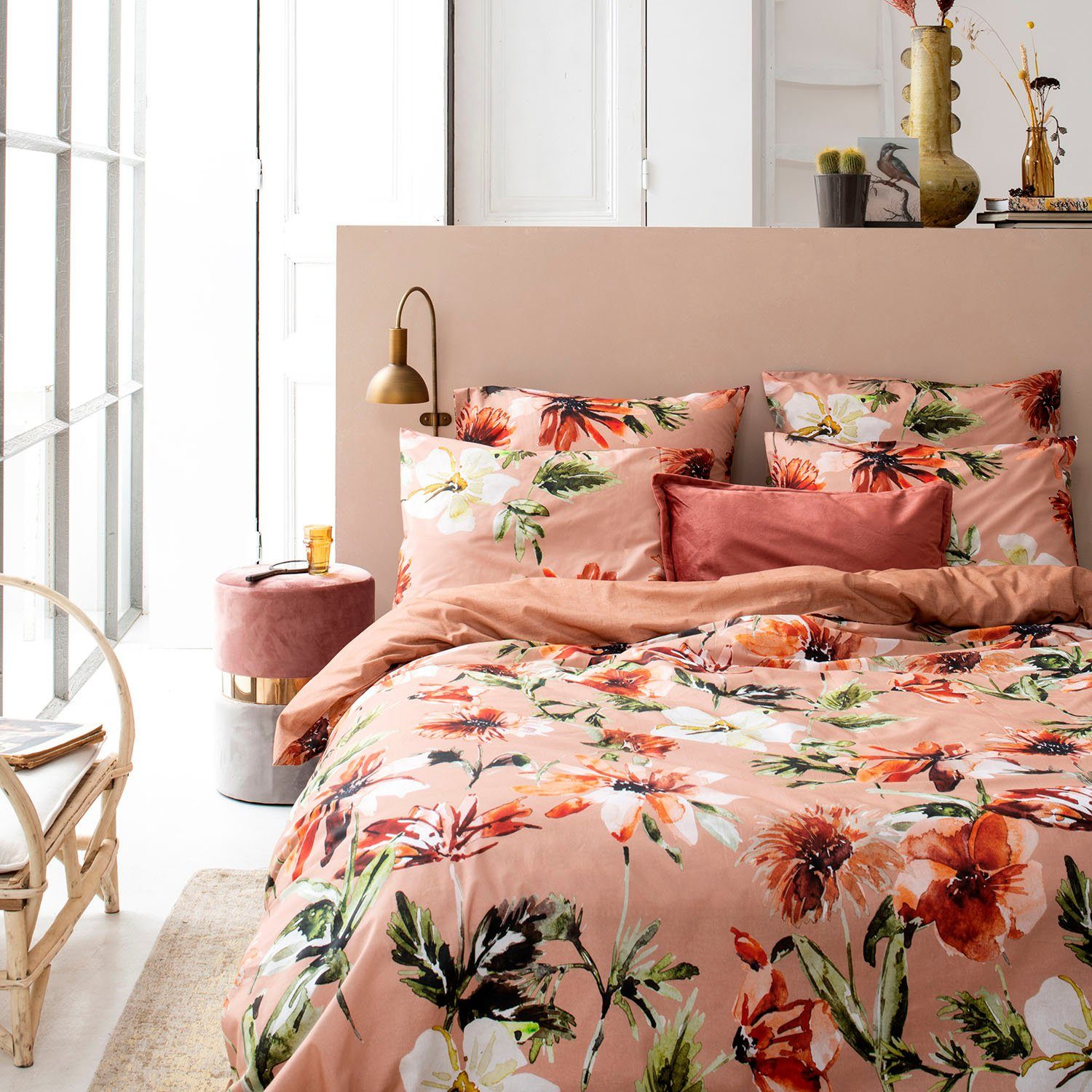 Cinderella Tweezijdig te gebruiken overtrekset Cleo met bloemenprint