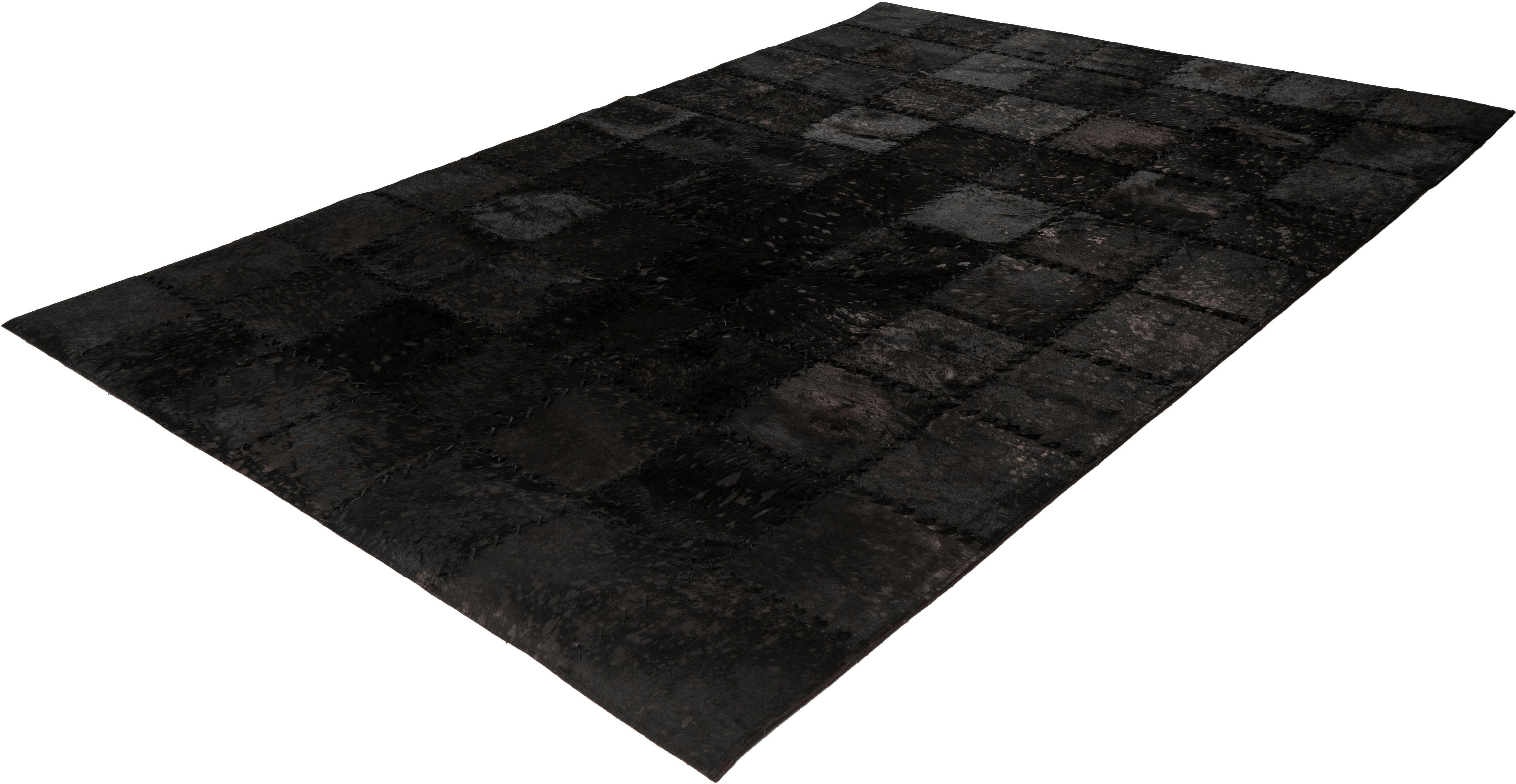 calo-deluxe Vachtvloerkleed Rankel 205 leren tapijt kleurige patchwork unieke stukken, echt rundsleder, woonkamer