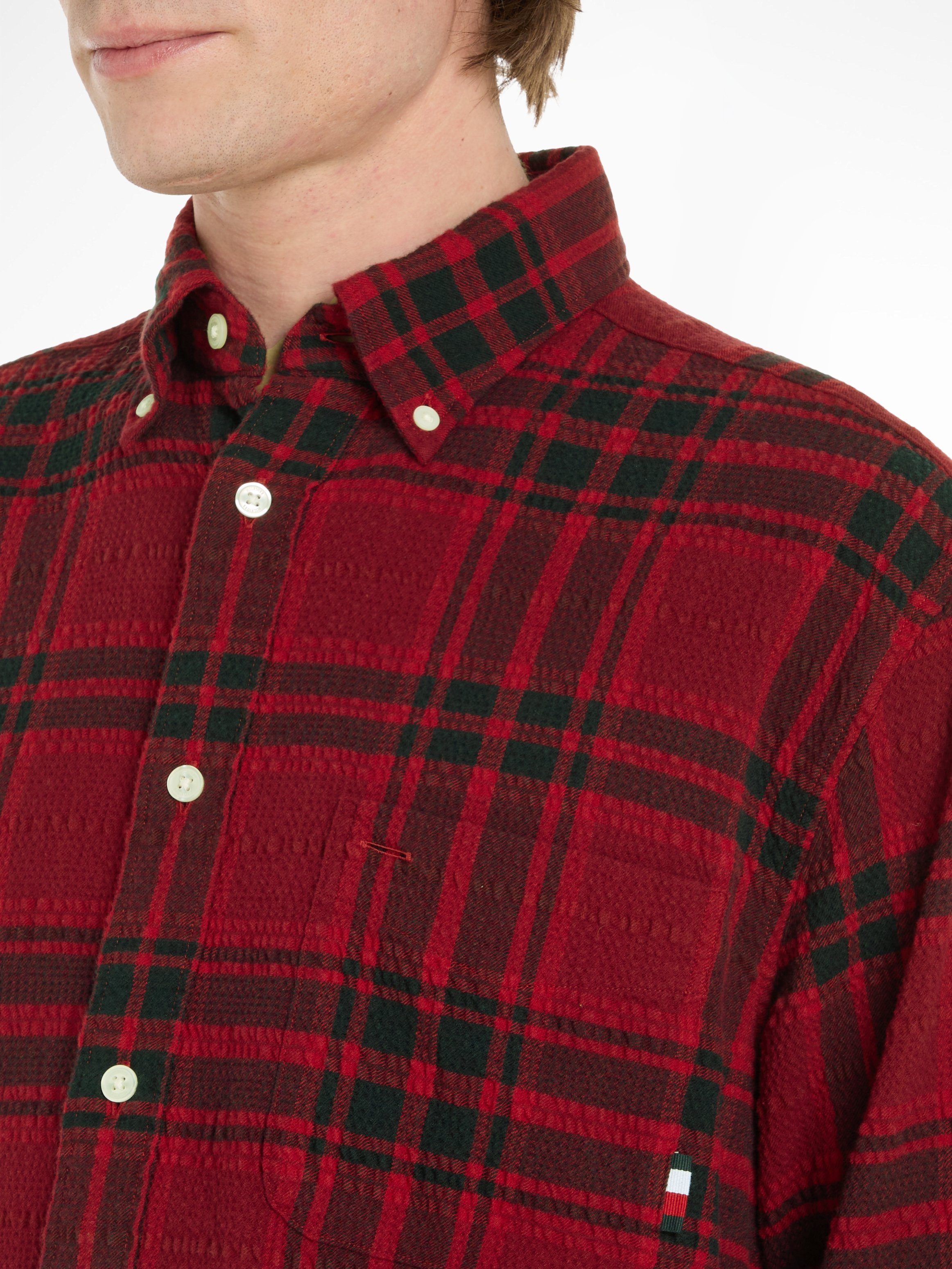 Tommy Hilfiger Overhemd met lange mouwen TONAL TARTAN SHIRT