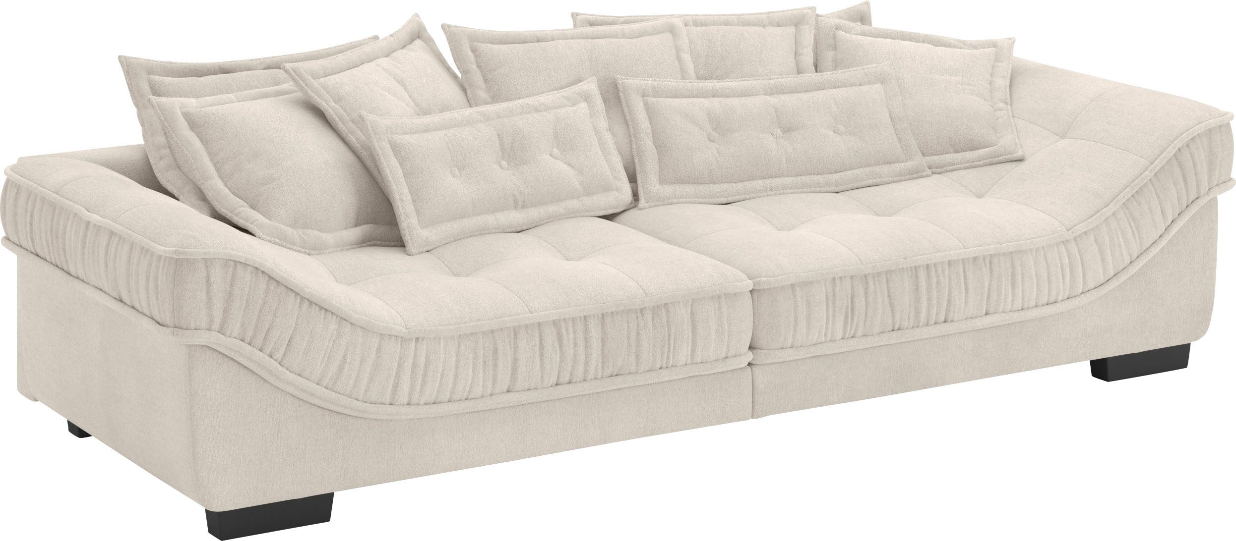 Mr. Couch Megabank Diwan II Optioneel met koudschuimvering tot 140 kg belastbaar beige, xxl banken