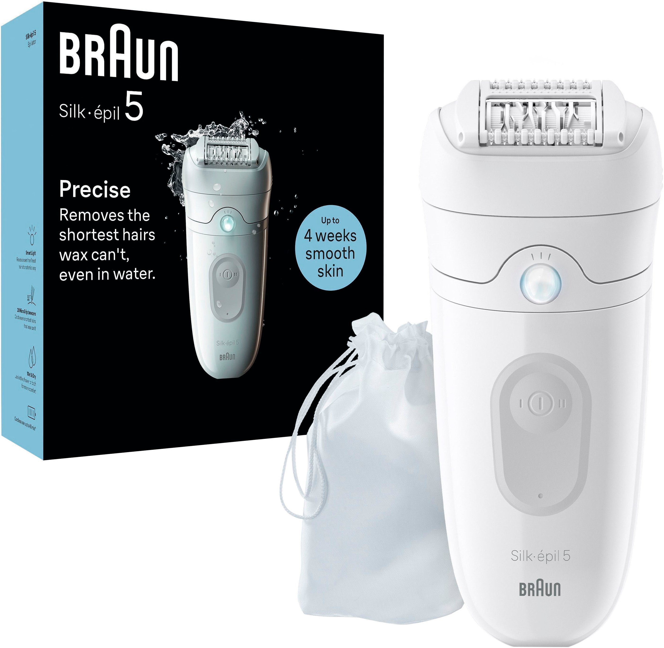 Braun Epilator Silk-épil 5 5-011 Wet&Dry, met opbergtas