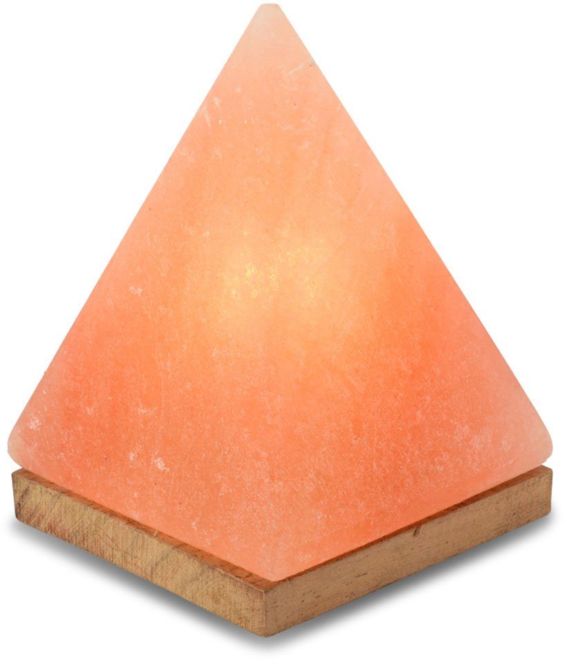 HIMALAYA SALT DREAMS Zoutkristal-tafellamp Piramide Met de hand gemaakt - iedere steen is uniek, H: ca. 17,5 cm (1 stuk)