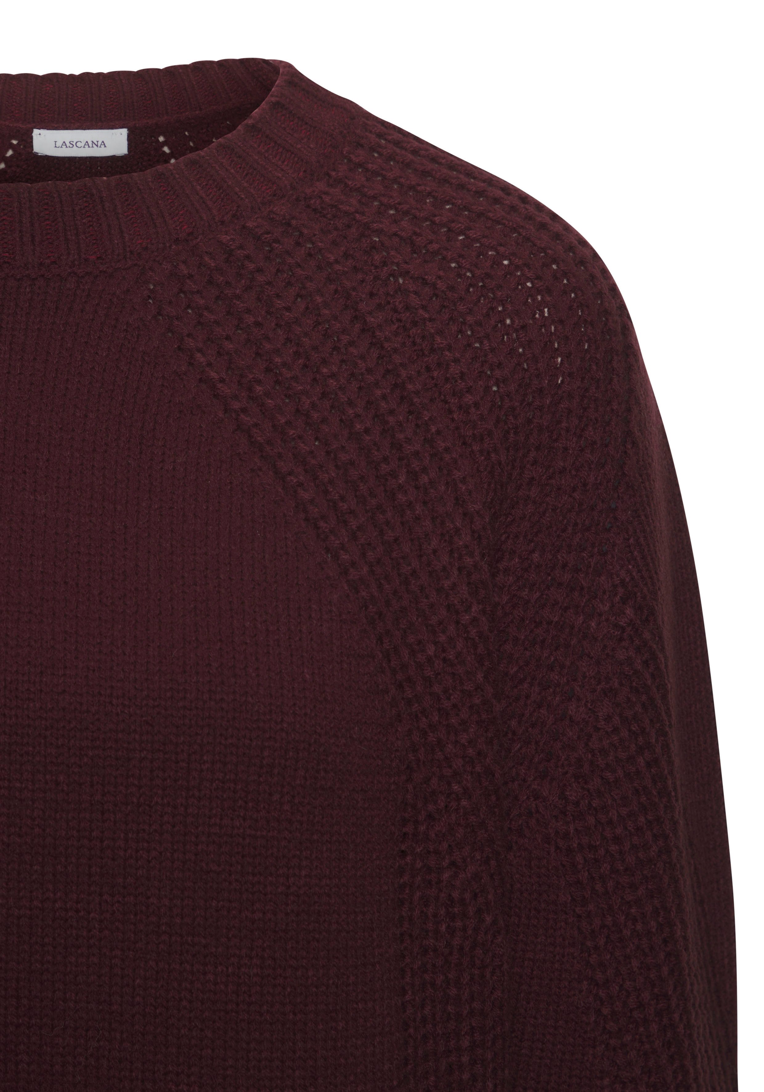 Lascana Gebreide trui met grof brei-details, dames trui met ronde hals