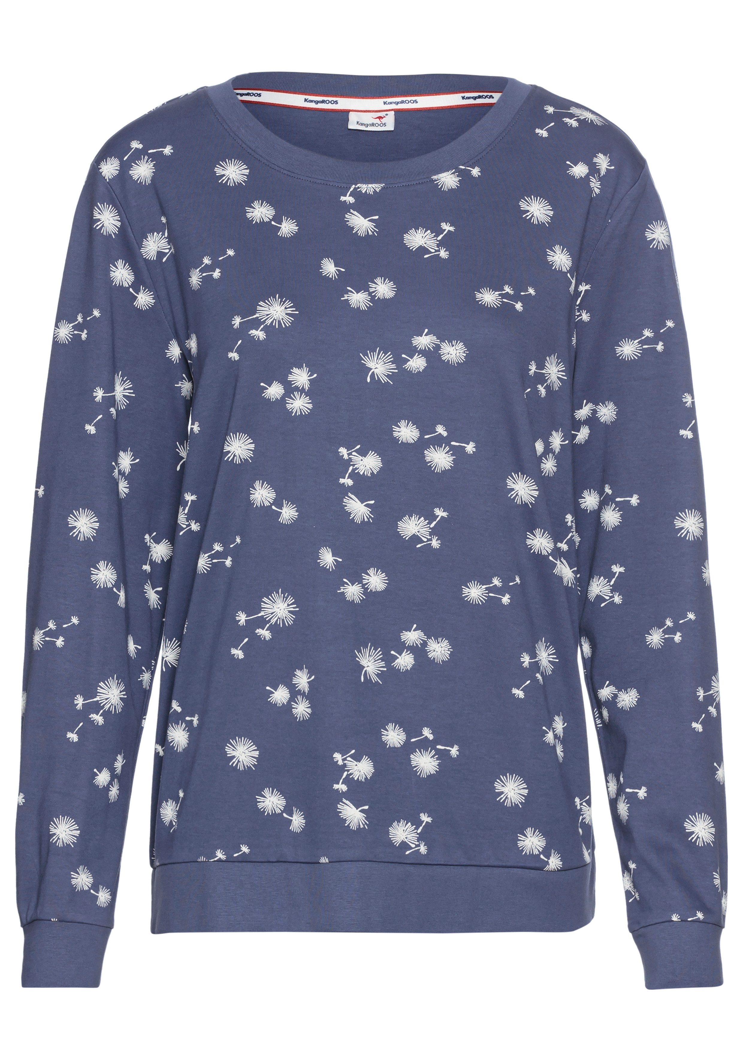 KangaROOS Sweatshirt met paardenbloem allover-print