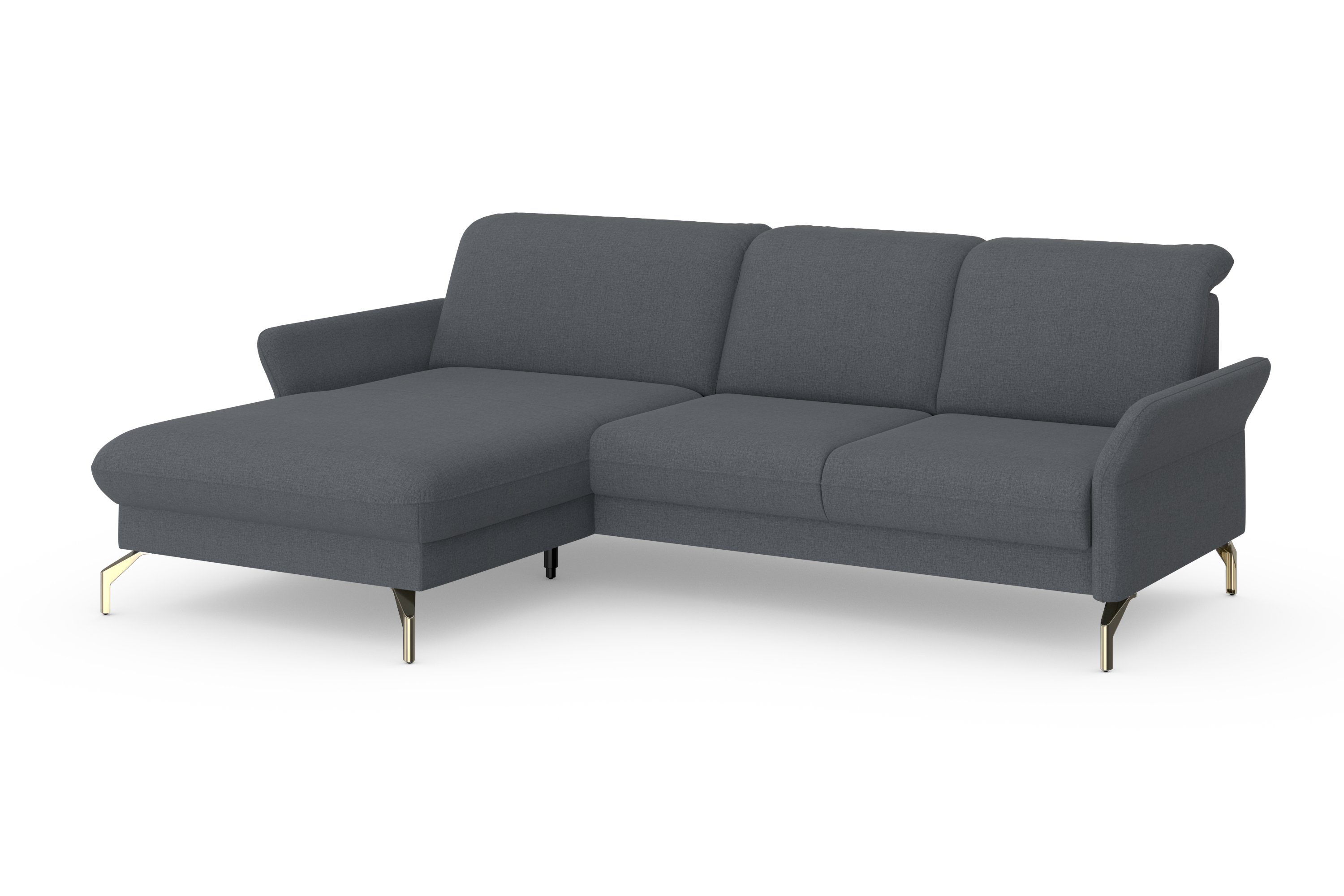 sit&more Hoekbank Fashion L-vorm naar keuze met verstelbare hoofdsteun, uittrekzitting, motorisch, nikkel poten