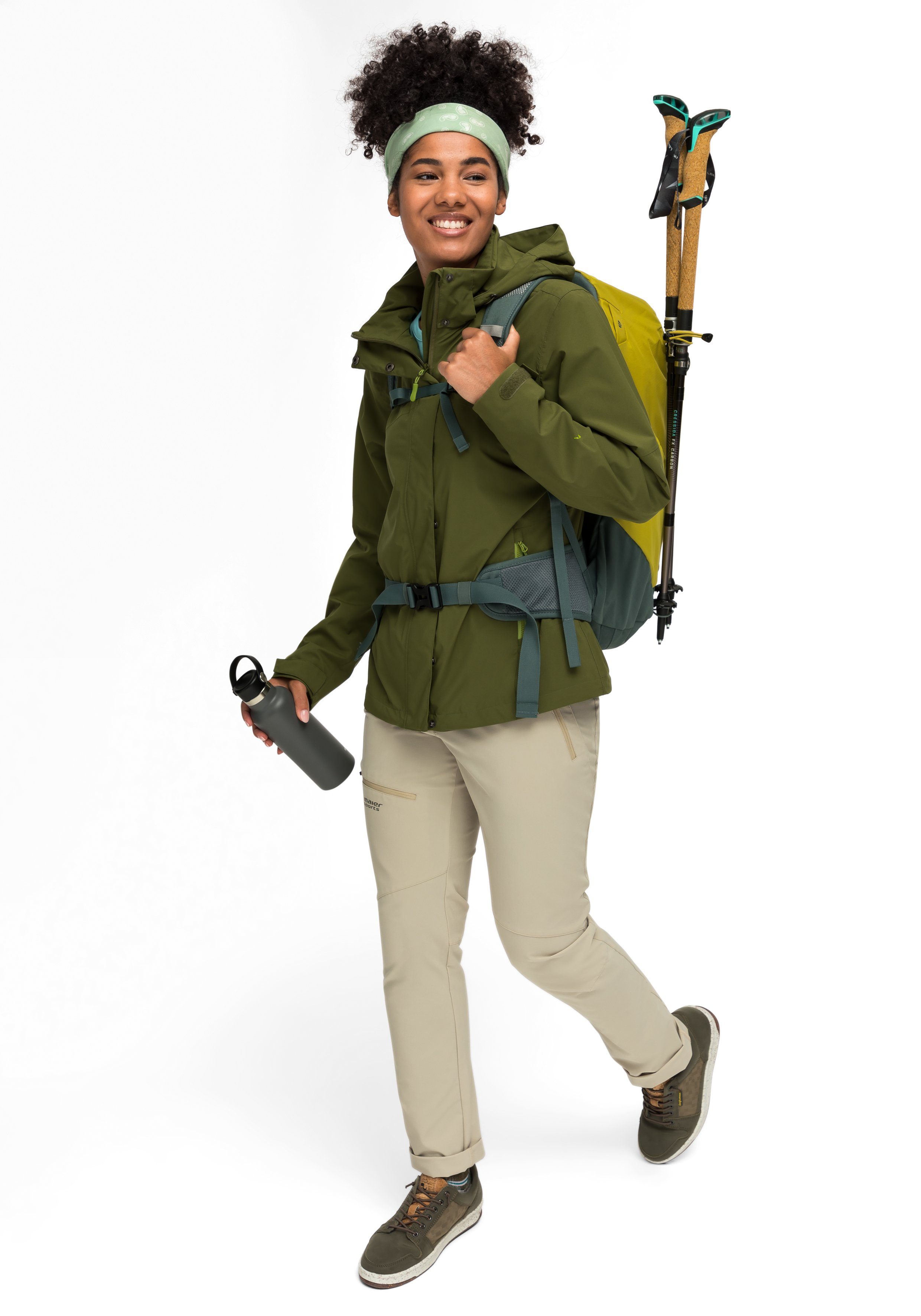 Maier Sports Outdoorbroek Latit Slim Vario W Dames wandelbroek, lange outdoorbroek, trekkingbroek slim