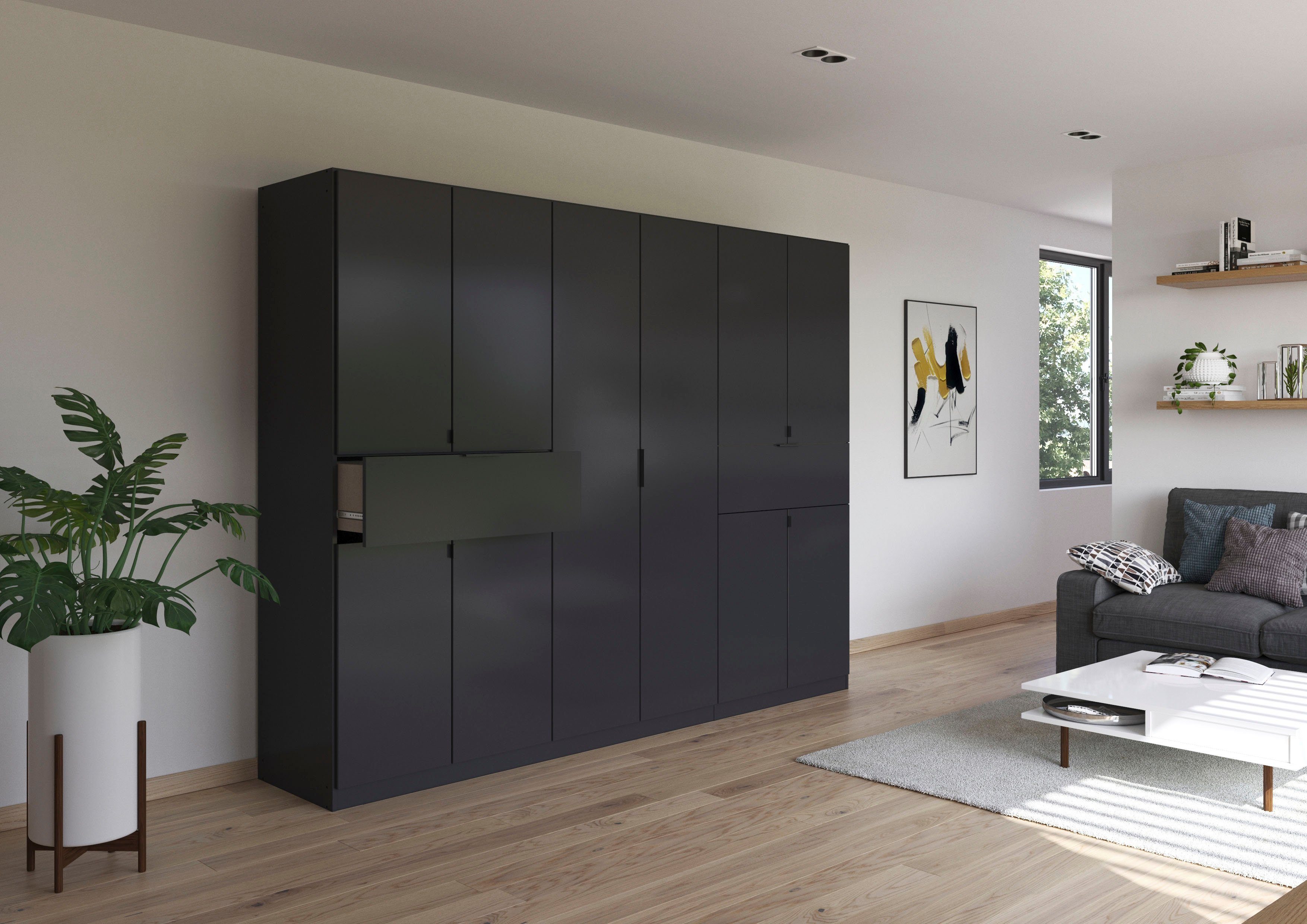 rauch Draaideurkast Kledingkast kast garderobe waskast TICAO met 2 ruime lades, veel opbergruimte made in germany