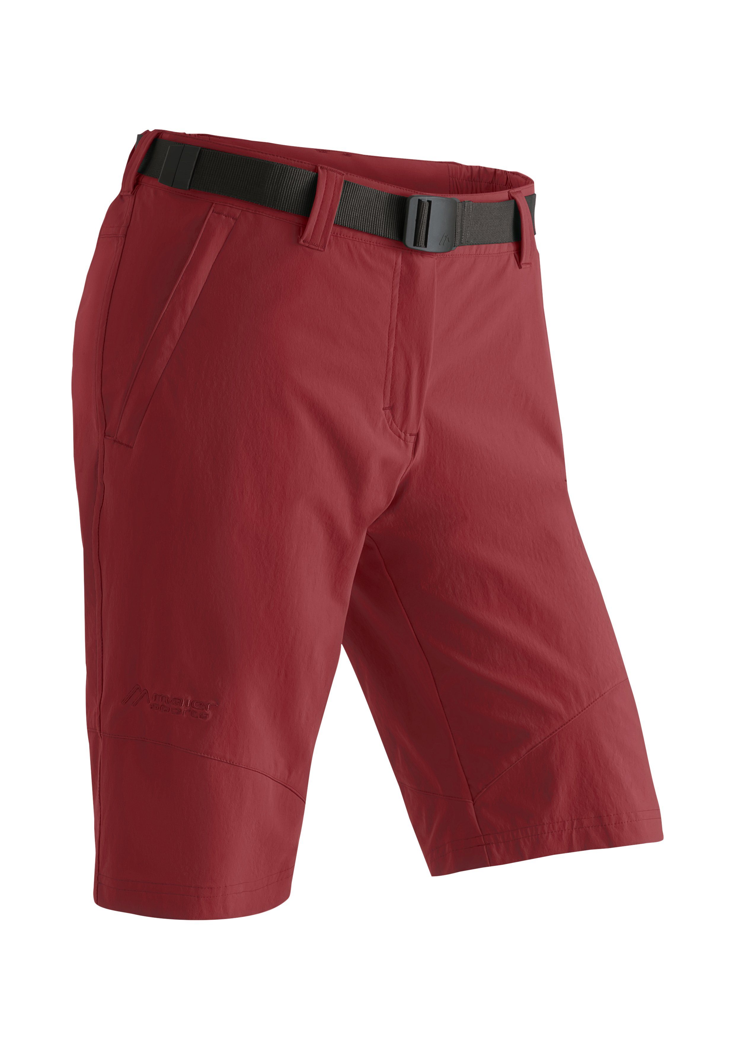 Maier Sports Functionele short Lawa Dames shorts, korte wandelbroek, outdoorbroek met 2 zakken, regular fit dames broeken maat 44 rood