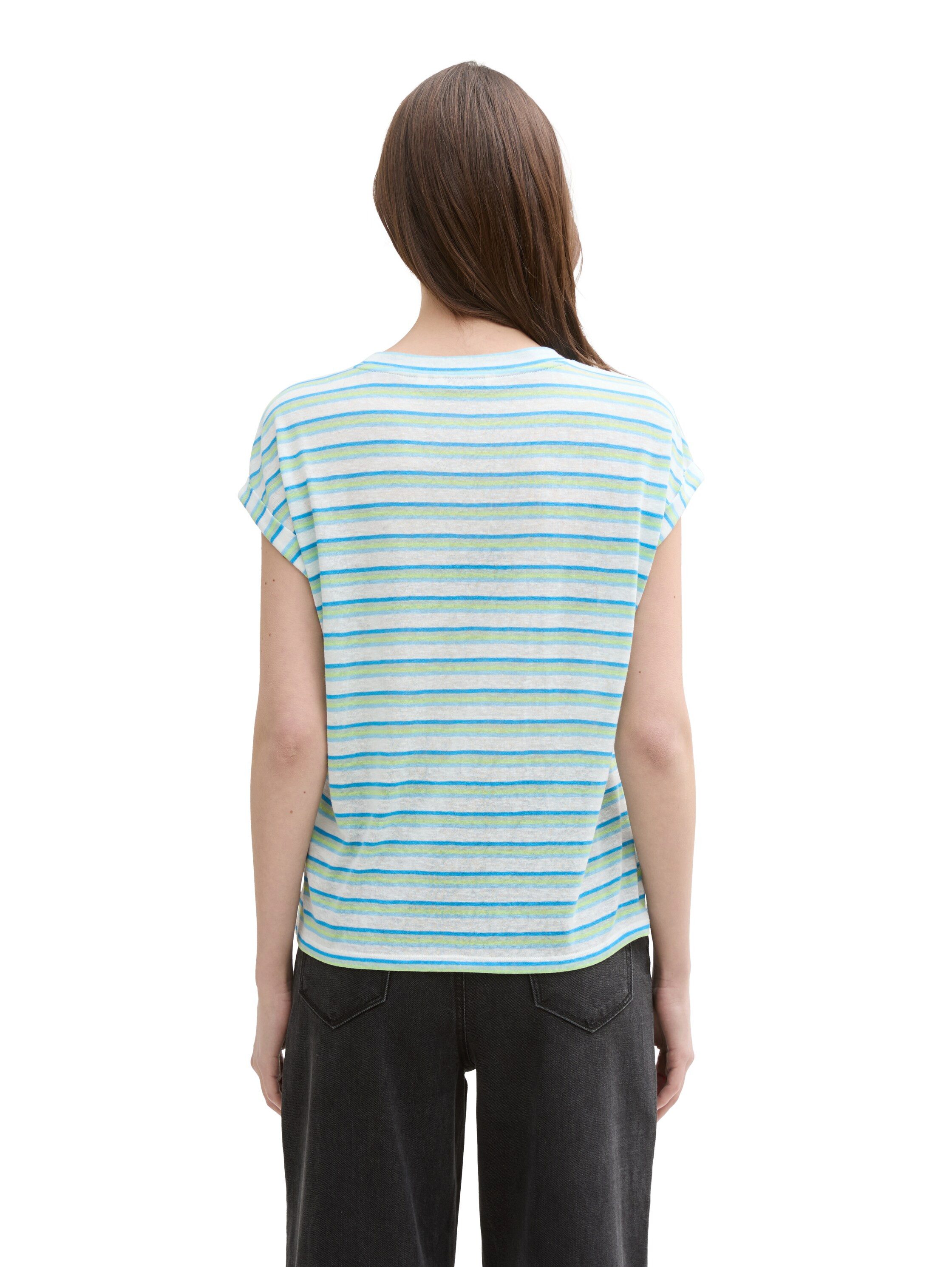 Tom Tailor Denim T-shirt met streepmotief