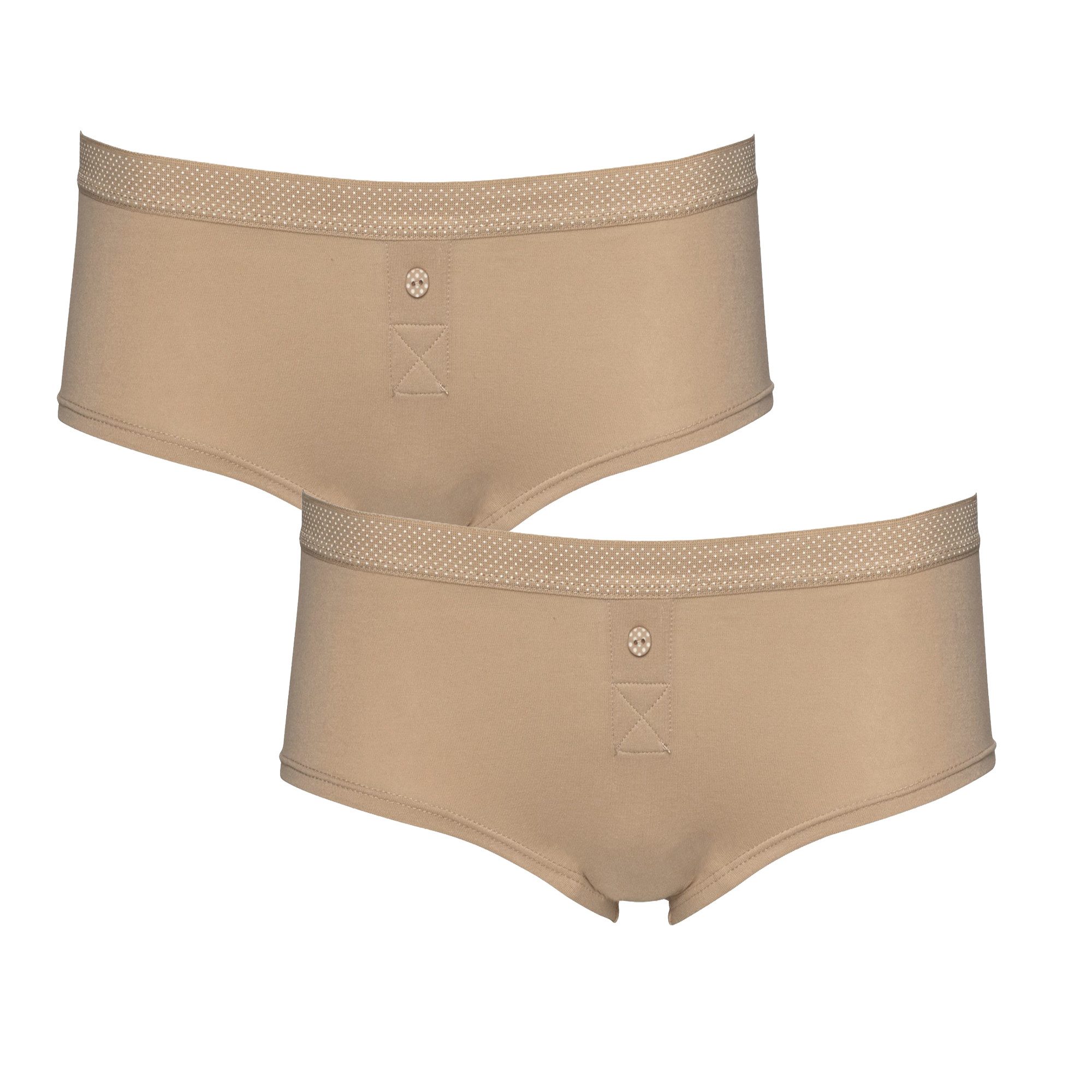 Boobs Bloomers Boobs & Bloomers Boxershort ANNY elastische band dames slips maat XXS beige