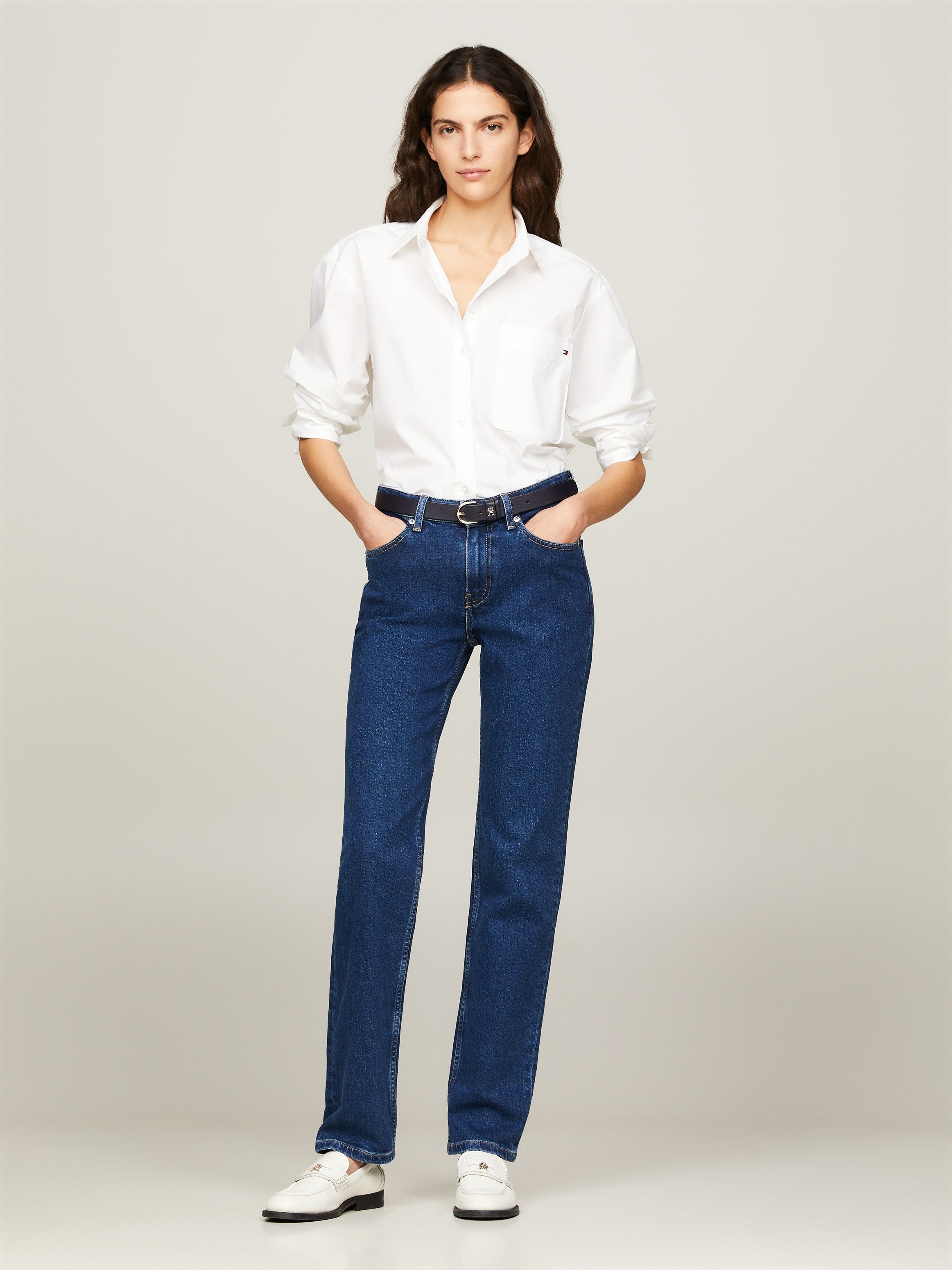 Tommy Hilfiger Straight jeans in blauwe wassing