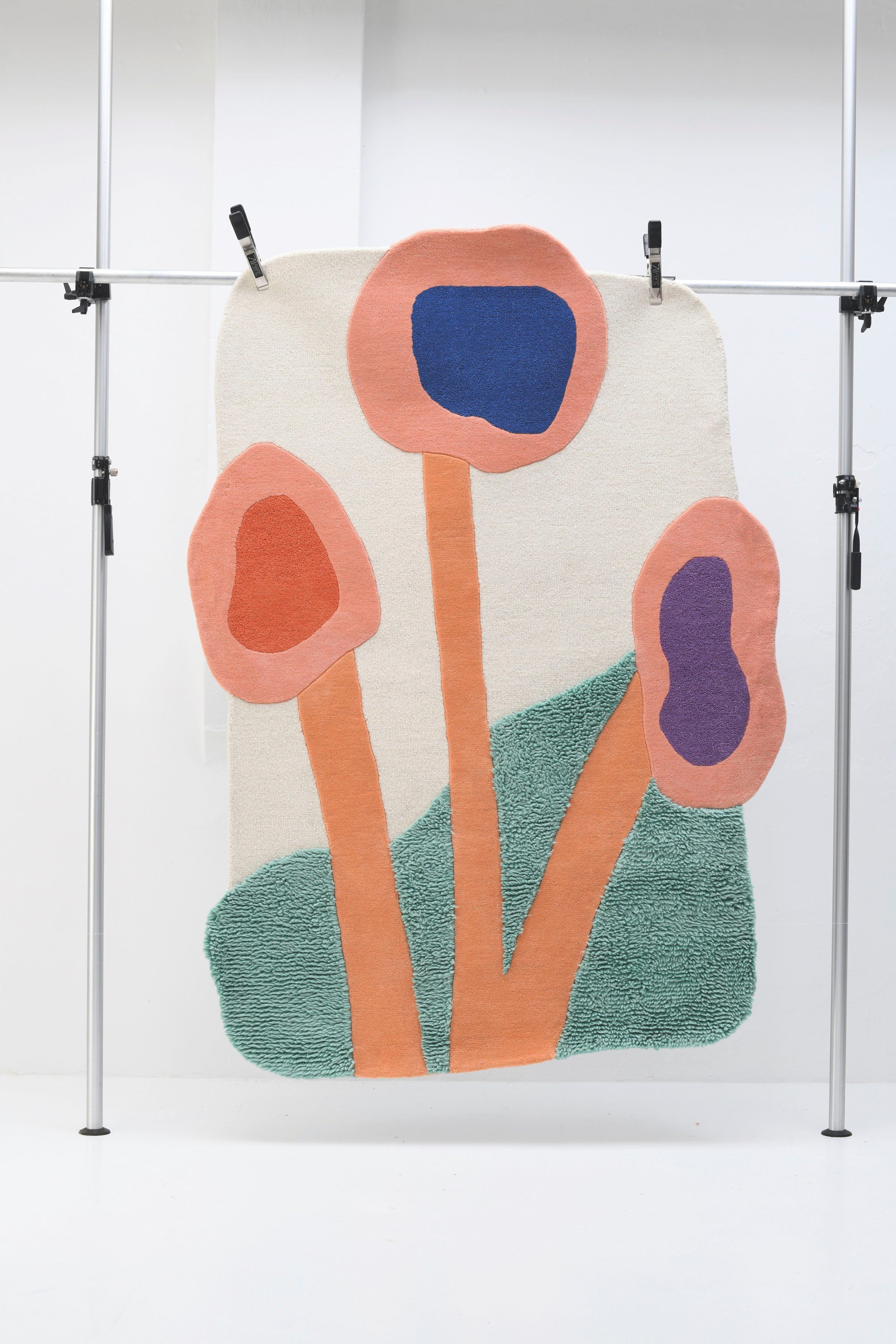 TOM TAILOR HOME Design-vloerkleed Bings Colorful Poppy Kortpolig, 100% wol, modern design, abstracte bloemen