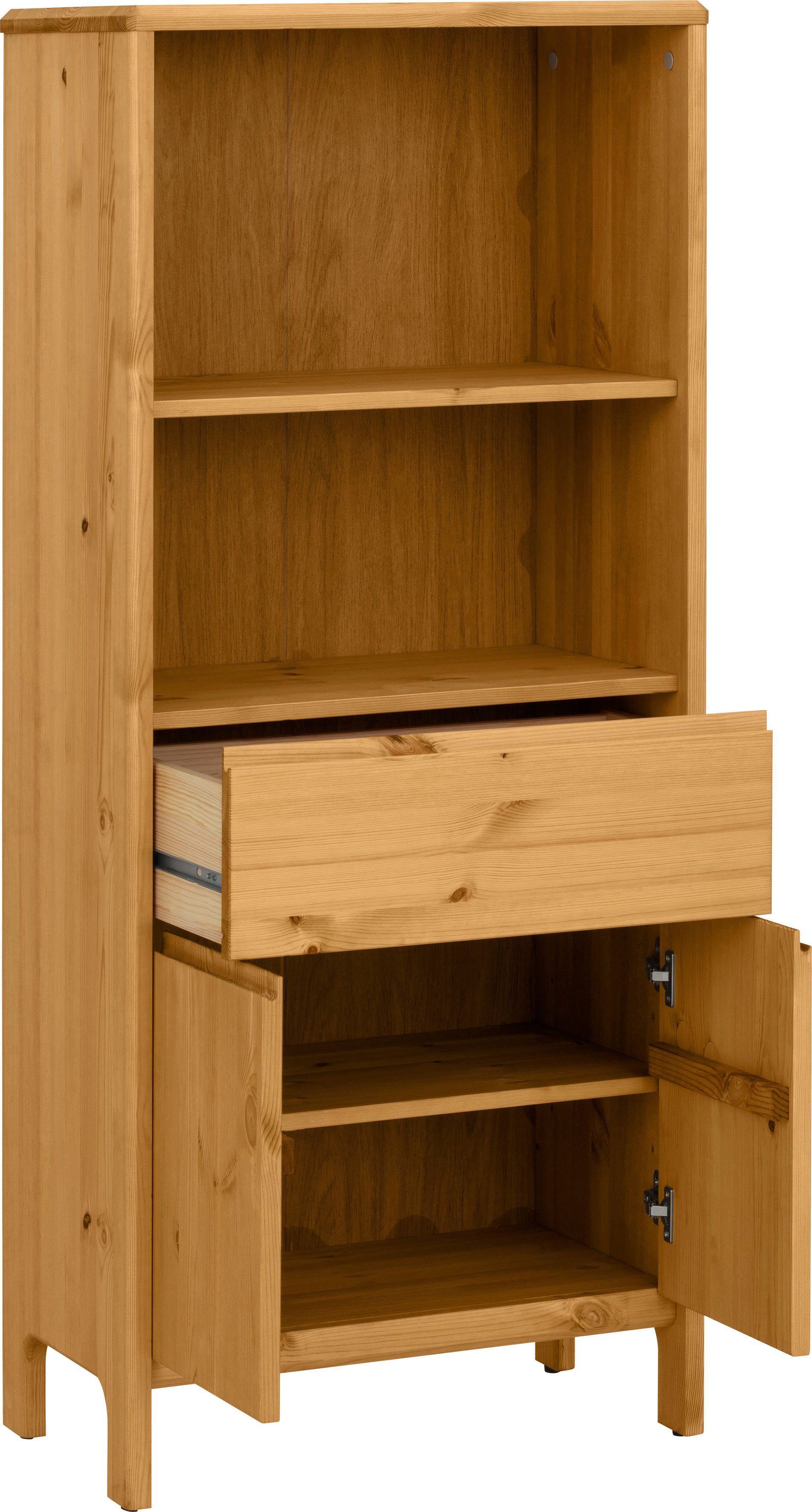 OTTO products Halfhoge kast Jorrick Breedte 60 cm, massief grenenhout met bio olie/was behandeld