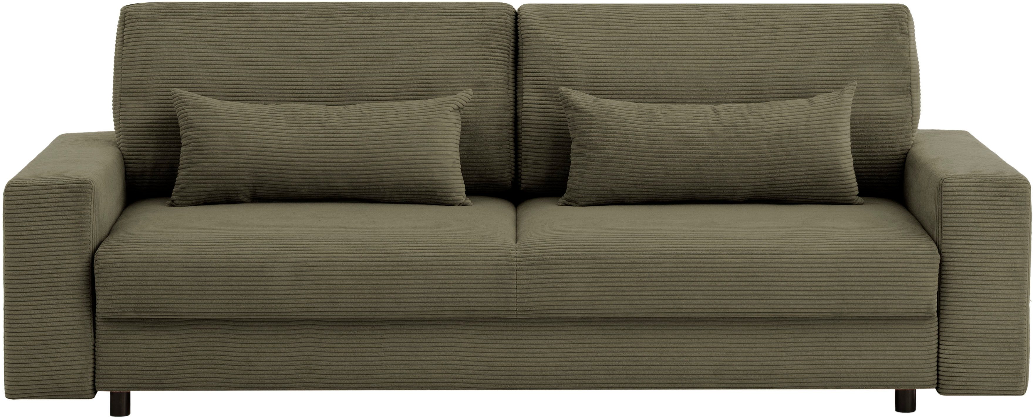 LeGer Home by Lena Gercke Slaapbank Imoga, kussen met slaapfunctie, 3-zits bank, bank met bedlade in moderne kleuren en stoffen, bedfunctie, ligoppervlak: 200x150 cm