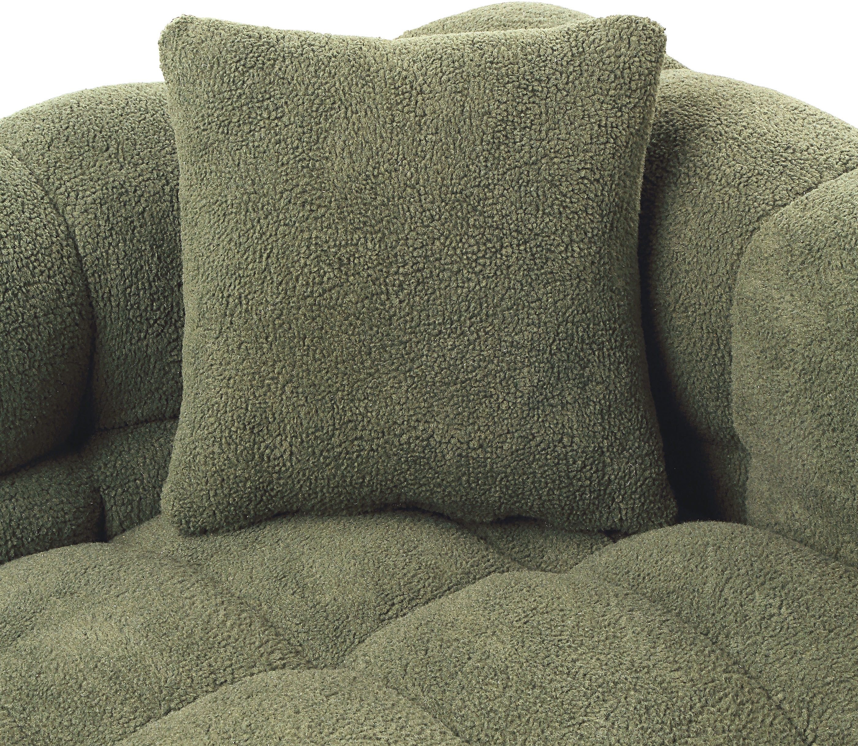 ATLANTIC home collection 3-zitsbank Stella incl. 2 sierkussens en gemaakt van moderne teddy stof