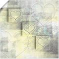 artland artprint digitale kunst harten in vele afmetingen  productsoorten - artprint van aluminium - artprint voor buiten, artprint op linnen, poster, muursticker - wandfolie ook geschikt voor de badkamer (1 stuk) geel