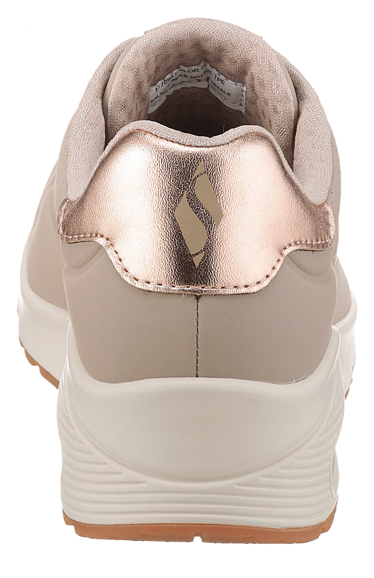 Skechers Sneakers UNO GOLDEN AIR Vrijetijdsschoen, lage schoen, veterschoen met metallic inzet