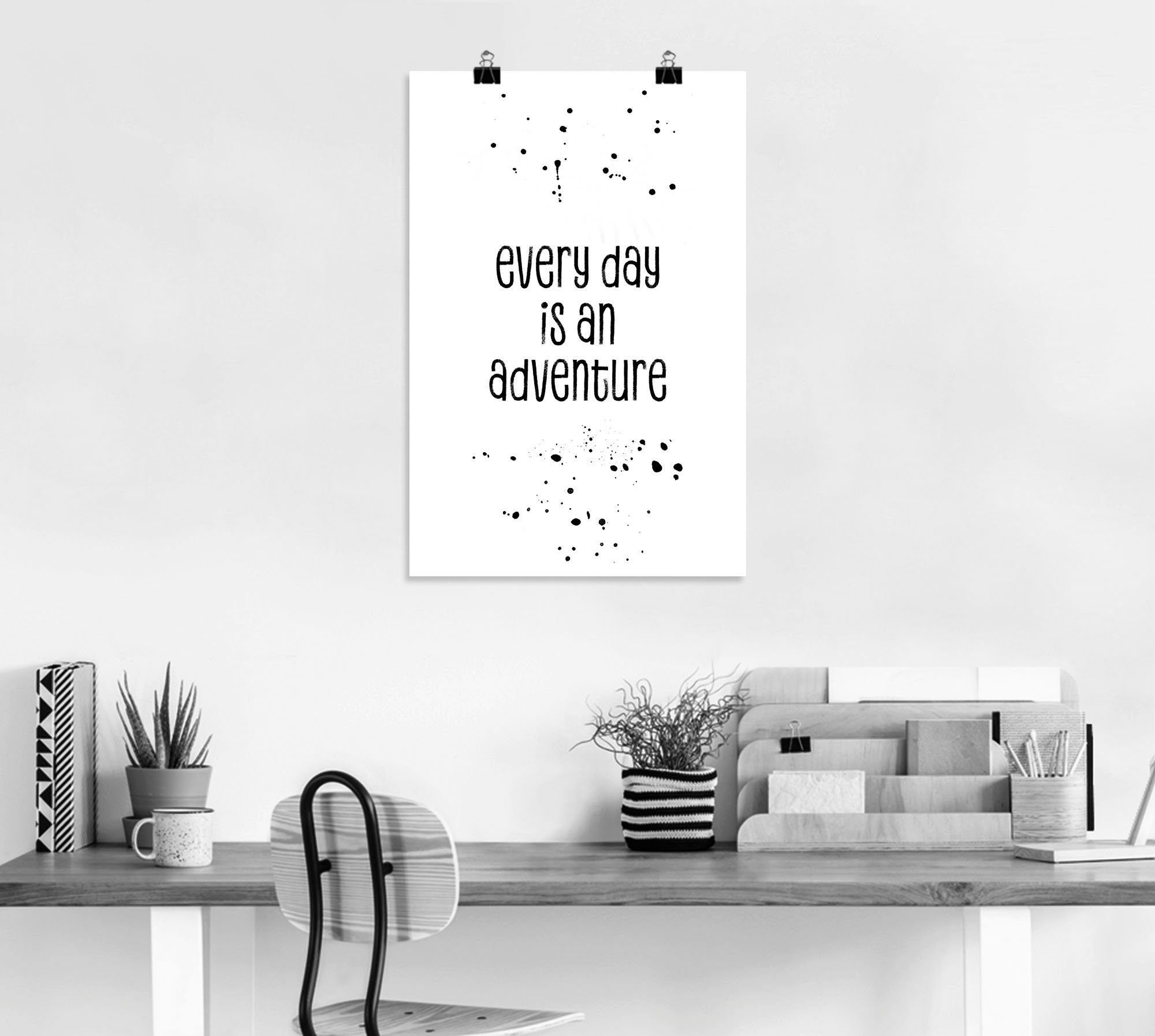 Artland Artprint Elke dag is een avontuur als artprint op linnen, poster in verschillende formaten maten