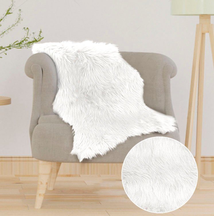 my home Hoogpolig vloerkleed Valeria schapenvacht tapijt knuffelig Imitatiebont, vachtmodel, zachte vloerkleden, slaapkamer, woonkamer