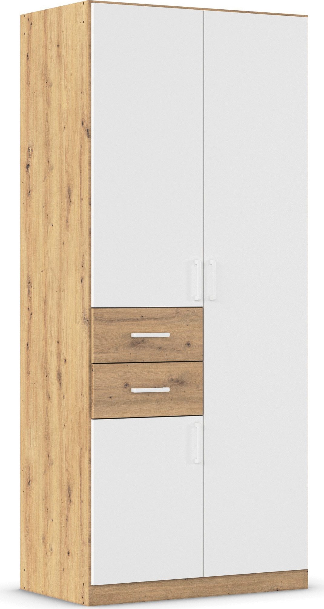 rauch Draaideurkast Kledingkast kast garderobe MAIKA met decor-front 2 lades, in verschillende breedtes, hoogtes, kleuren, made in germany