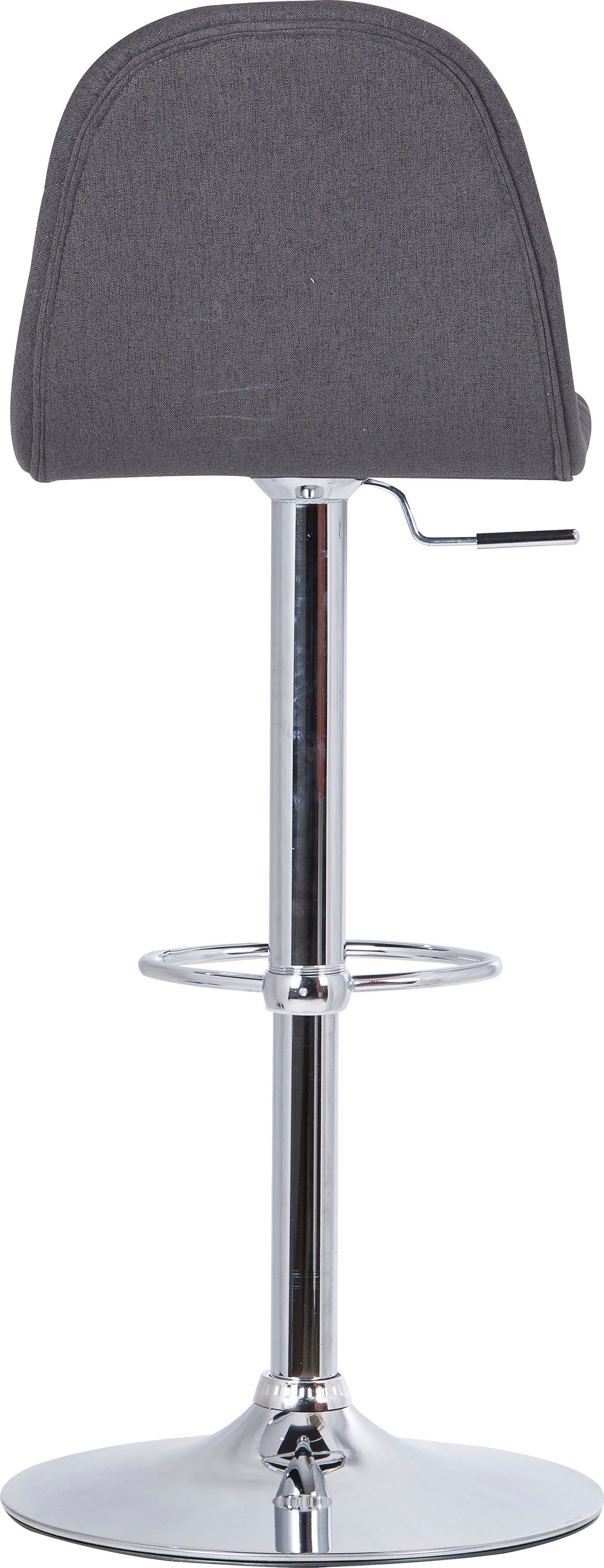 byLIVING Barkruk Casino 01 draaibaar met hoogteverstelling, bekleding van weefstof, metalen frame (set, 2 stuks)