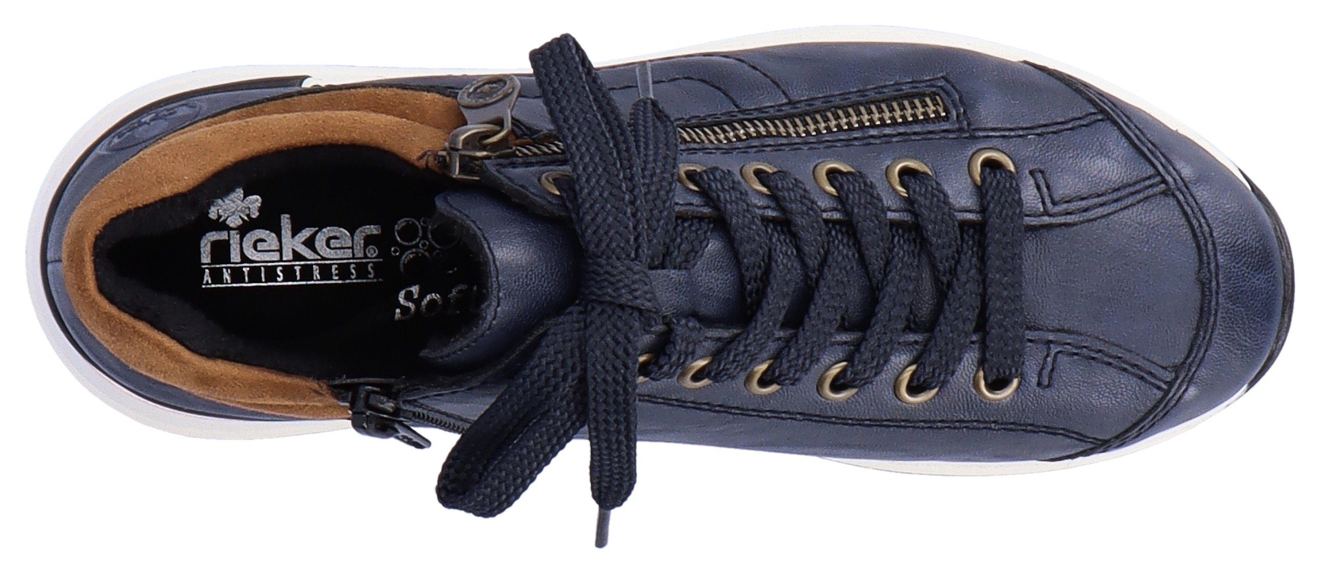 Rieker Sneakers met zachte schacht, vrijetijdsschoen, lage schoen, veterschoen