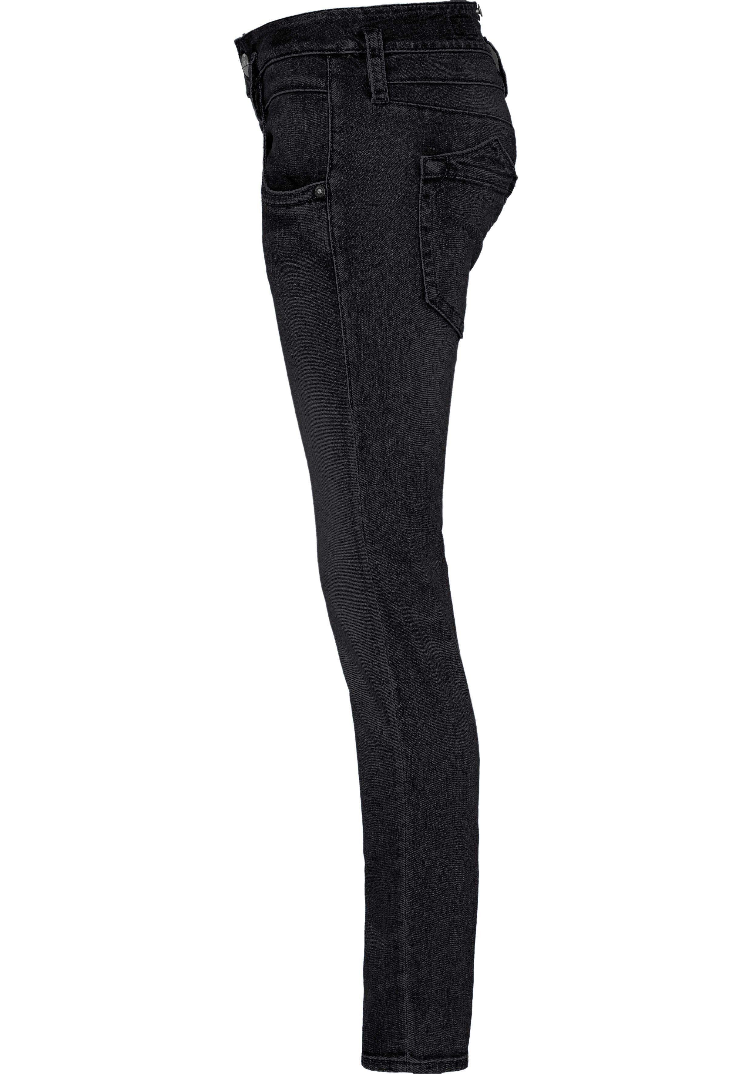 Herrlicher Skinny jeans PITCH SLIM REUSED DENIM Low waist met licht push-upeffect