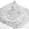myflair moebel  accessoires opbergbox leyla, wit van metaal  glas, met deksel wit