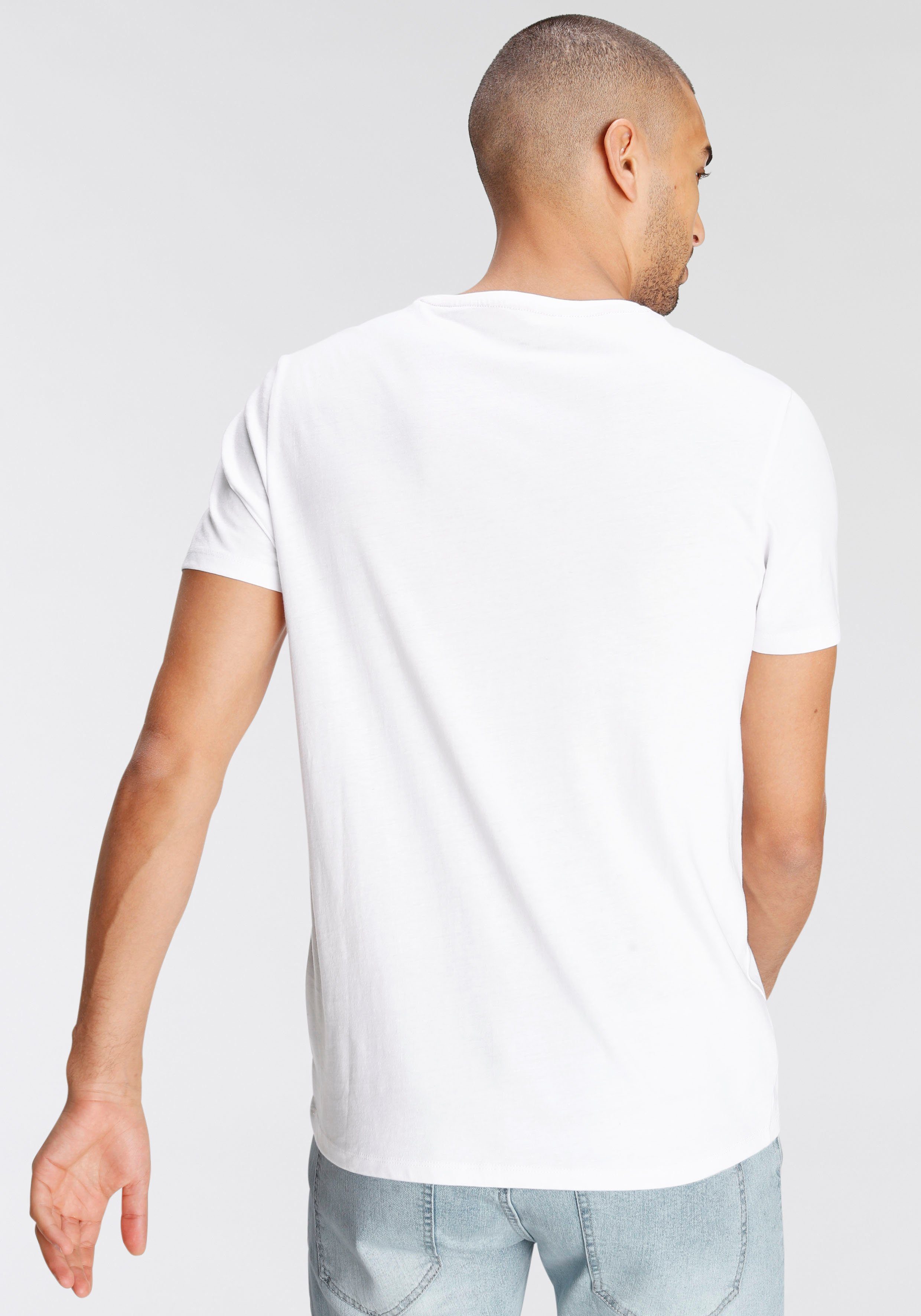 AJC T-shirt Korte mouwen, smalle pasvorm, in vintage-ontwerp