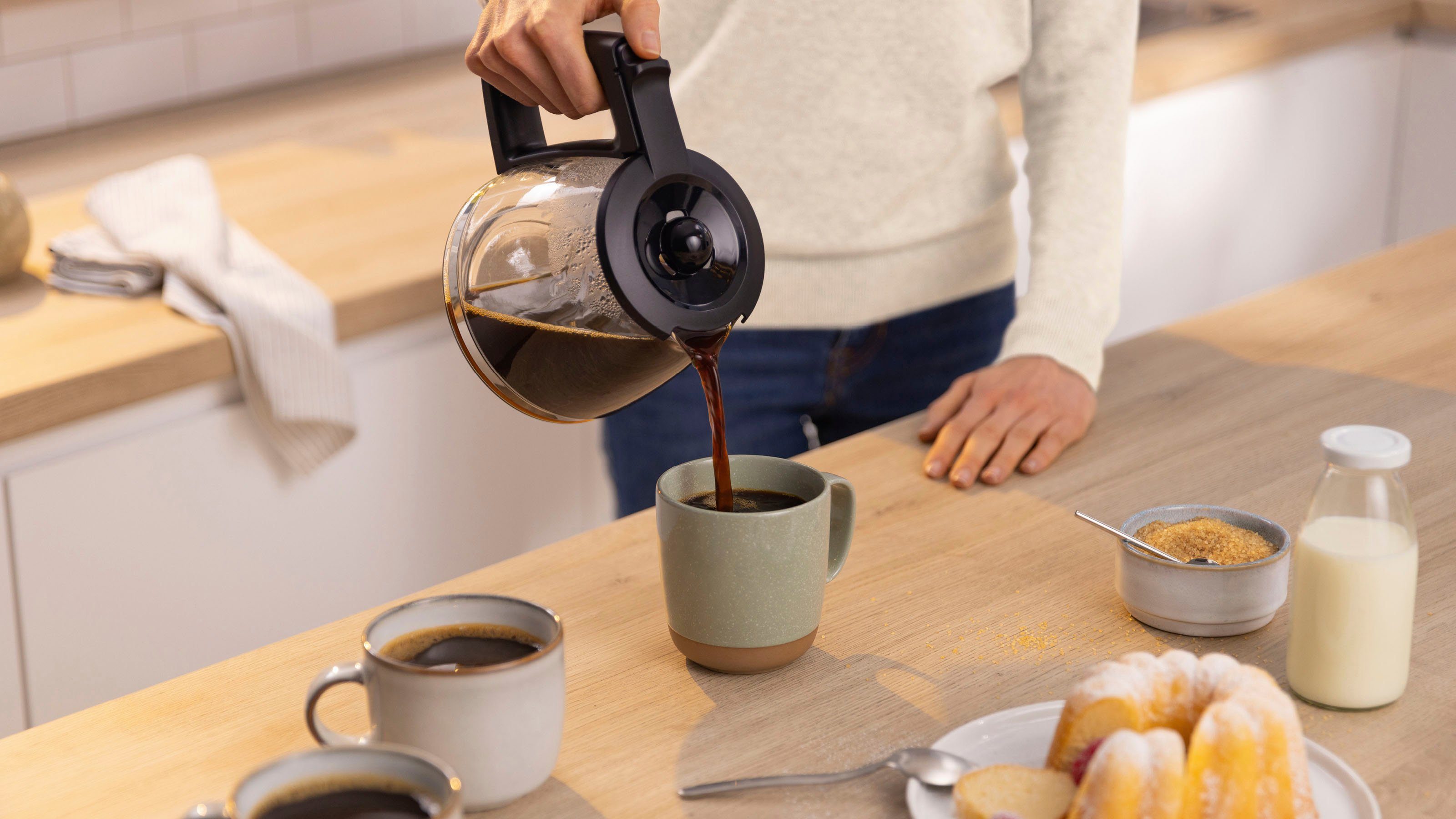 BOSCH Filterkoffieapparaat MyMoment TKA2M113, 1,25 l, voor 10-15 kopjes, glazen kan, 40 min. warmhoudfunctie, 1200 w