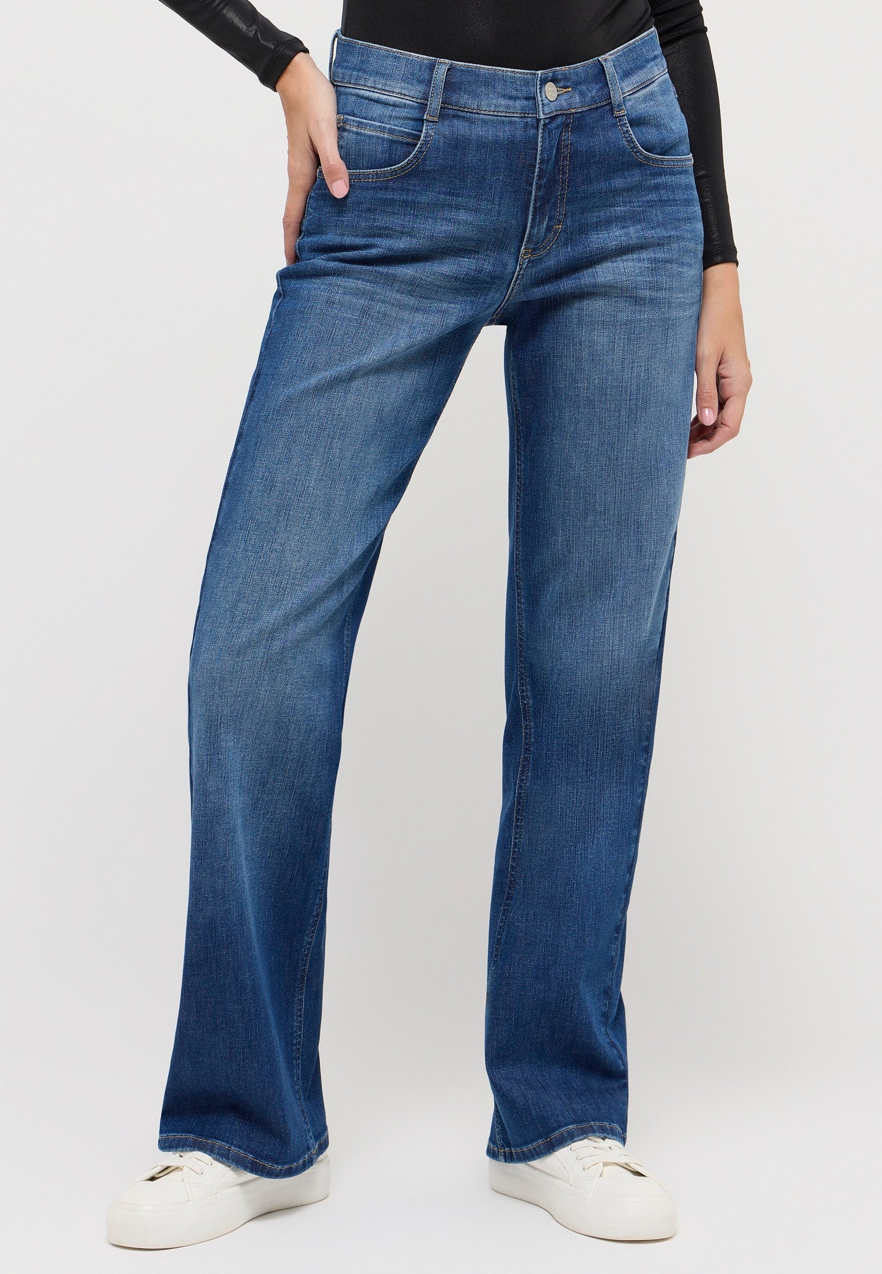 ANGELS Relax fit jeans LIZ dames wide leg jeans maat 42 blauw