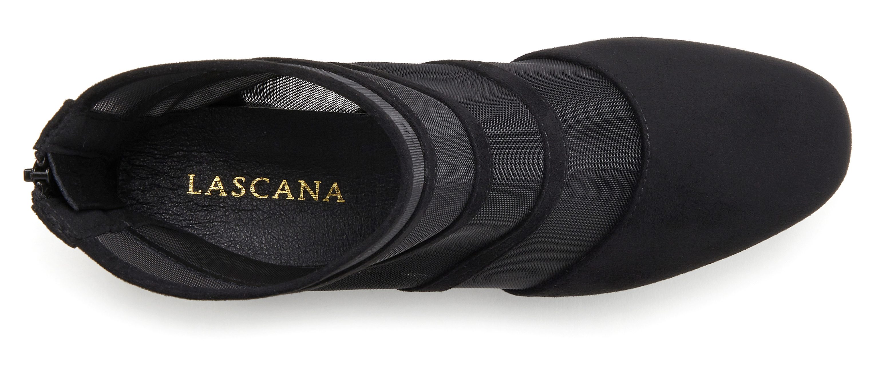 Lascana Laarsjes Ankle boots, laarzen met modieuze mesh-inzetten vegan