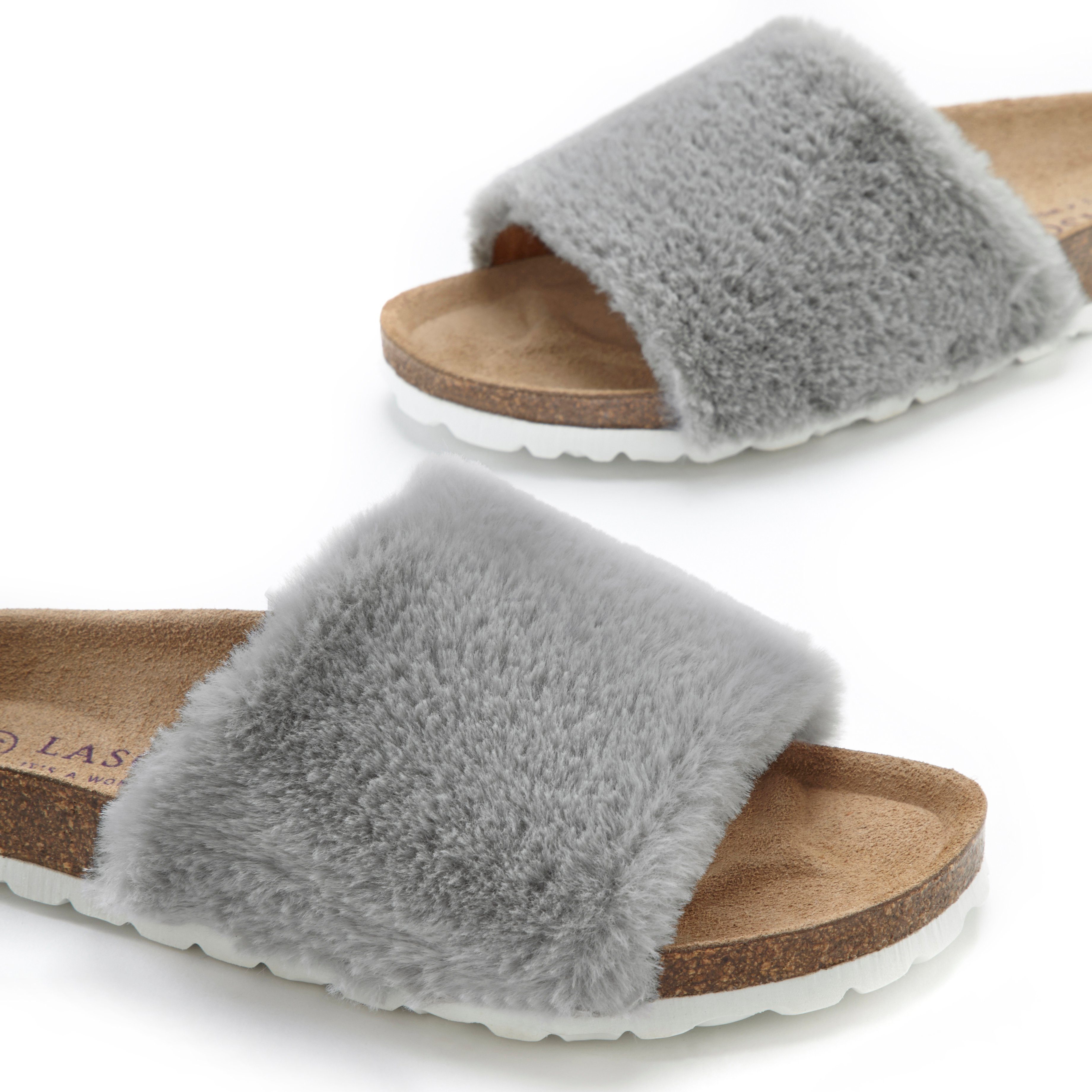 Lascana Slippers Pantoffel, Mule, sandaal, open schoen, kurken voetbed, pantoffel