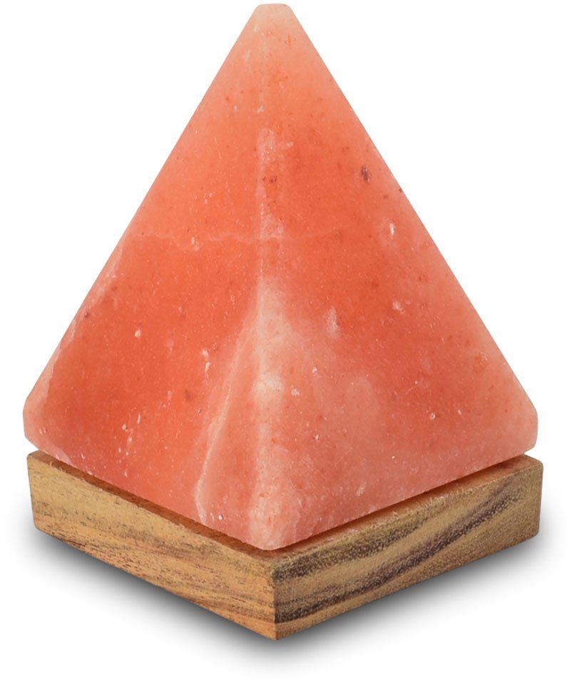 HIMALAYA SALT DREAMS Zoutkristal-tafellamp USB-piramide Met de hand gemaakt van zoutkristal - iedere steen...