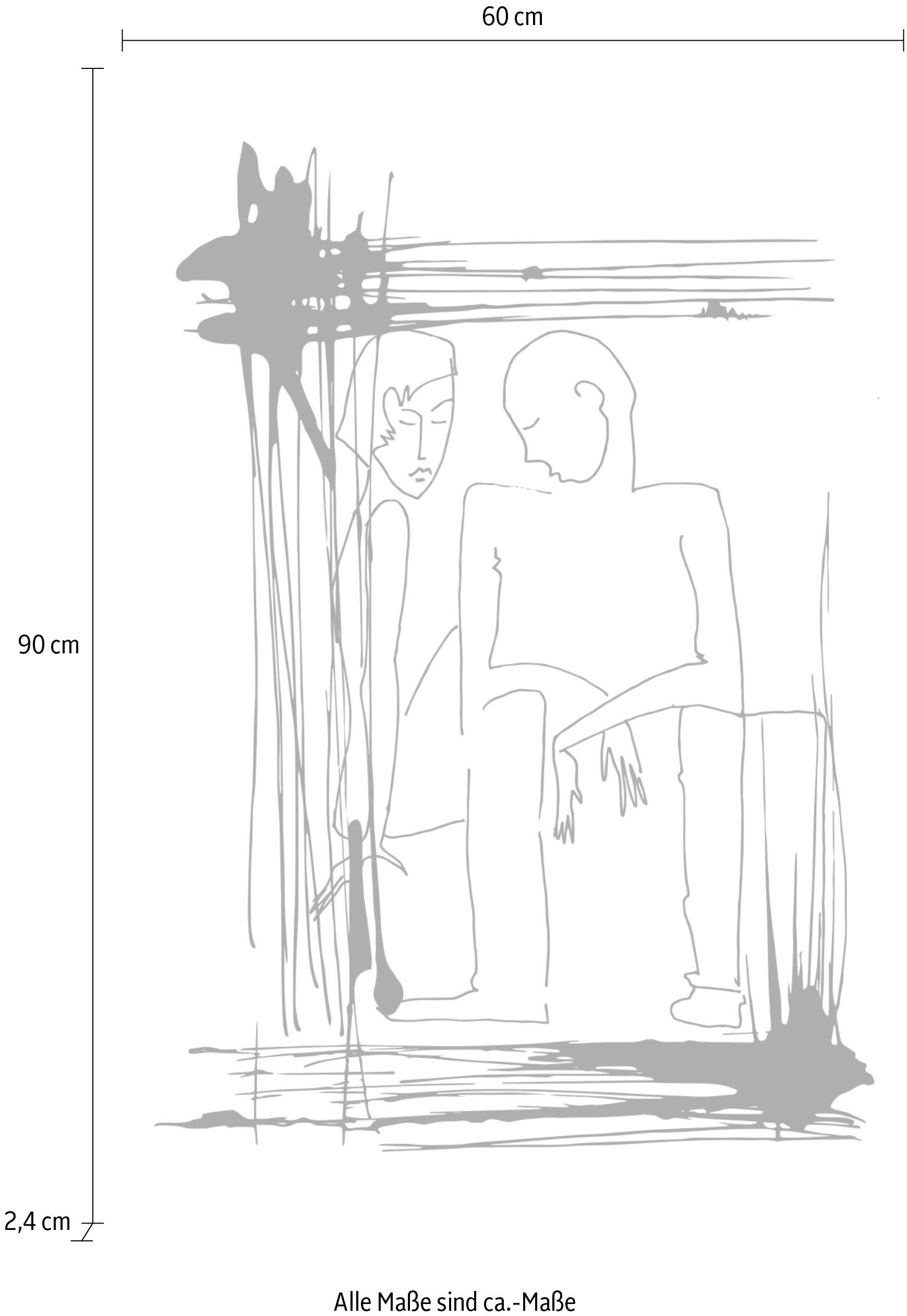 queence Artprint op acrylglas Man en vrouw Fine Art-print in galeriekwaliteit