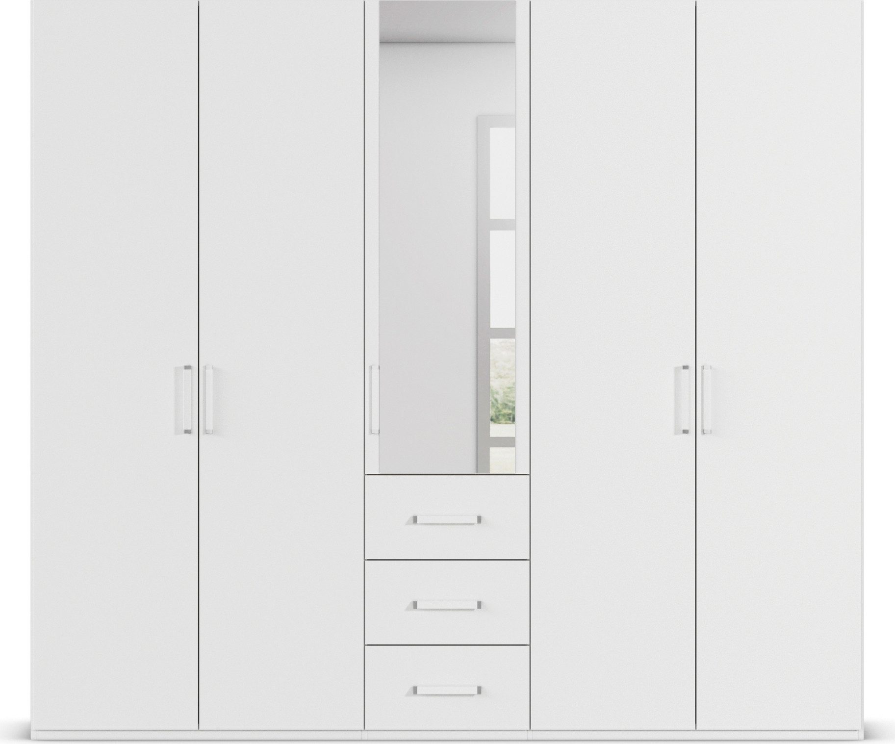 rauch Draaideurkast Kledingkast Kast Garderobe Slaapkamerkast EVELYN in elegante stijl met lades 3 breedtes en 2 hoogtes made in germany