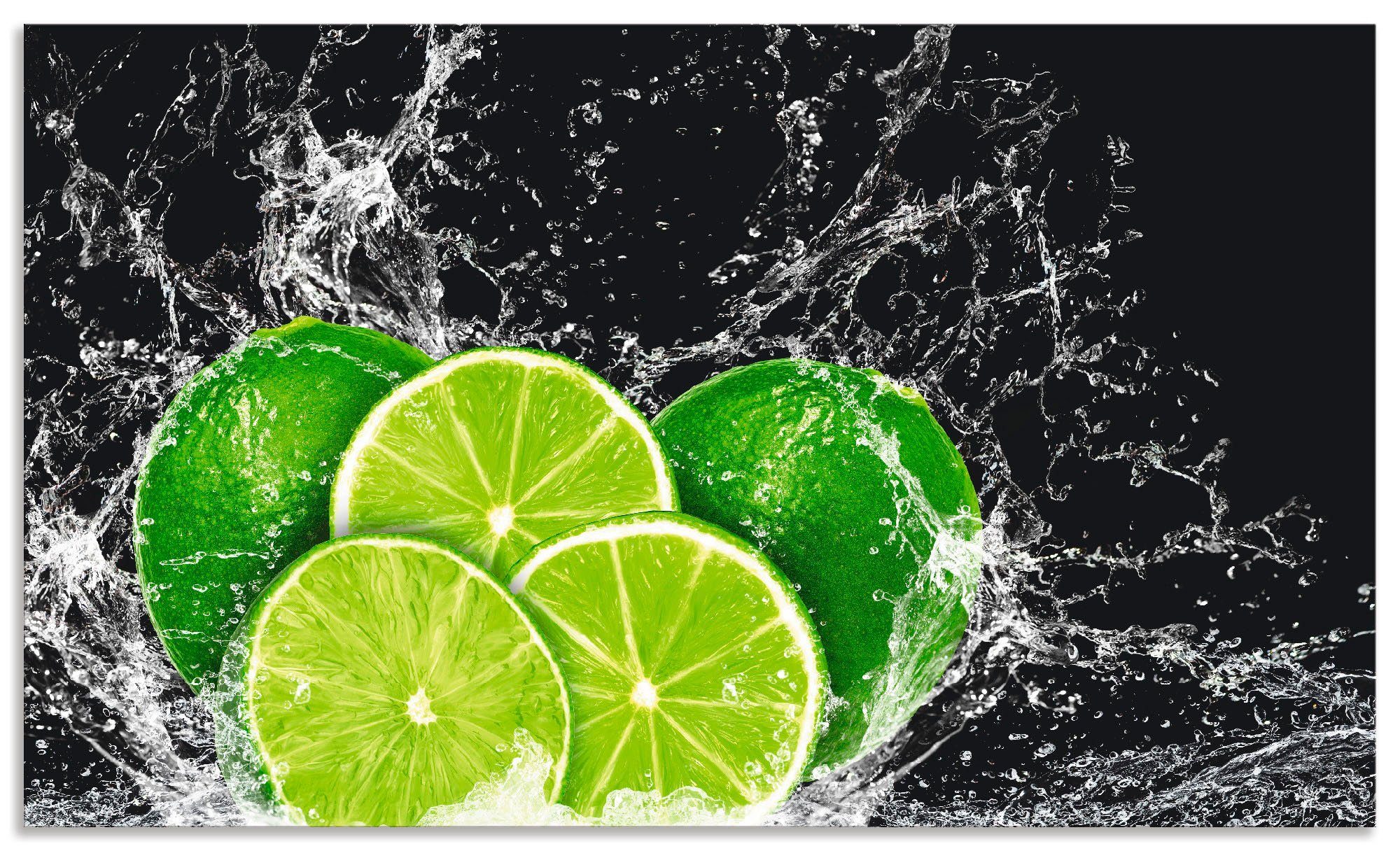 Artland Keukenwand Limoen Met spatwater zelfklevend in vele maten - spatscherm keuken achter kookplaat en spoelbak als wandbescherming tegen vet, water en vuil - achterwand, wandbe