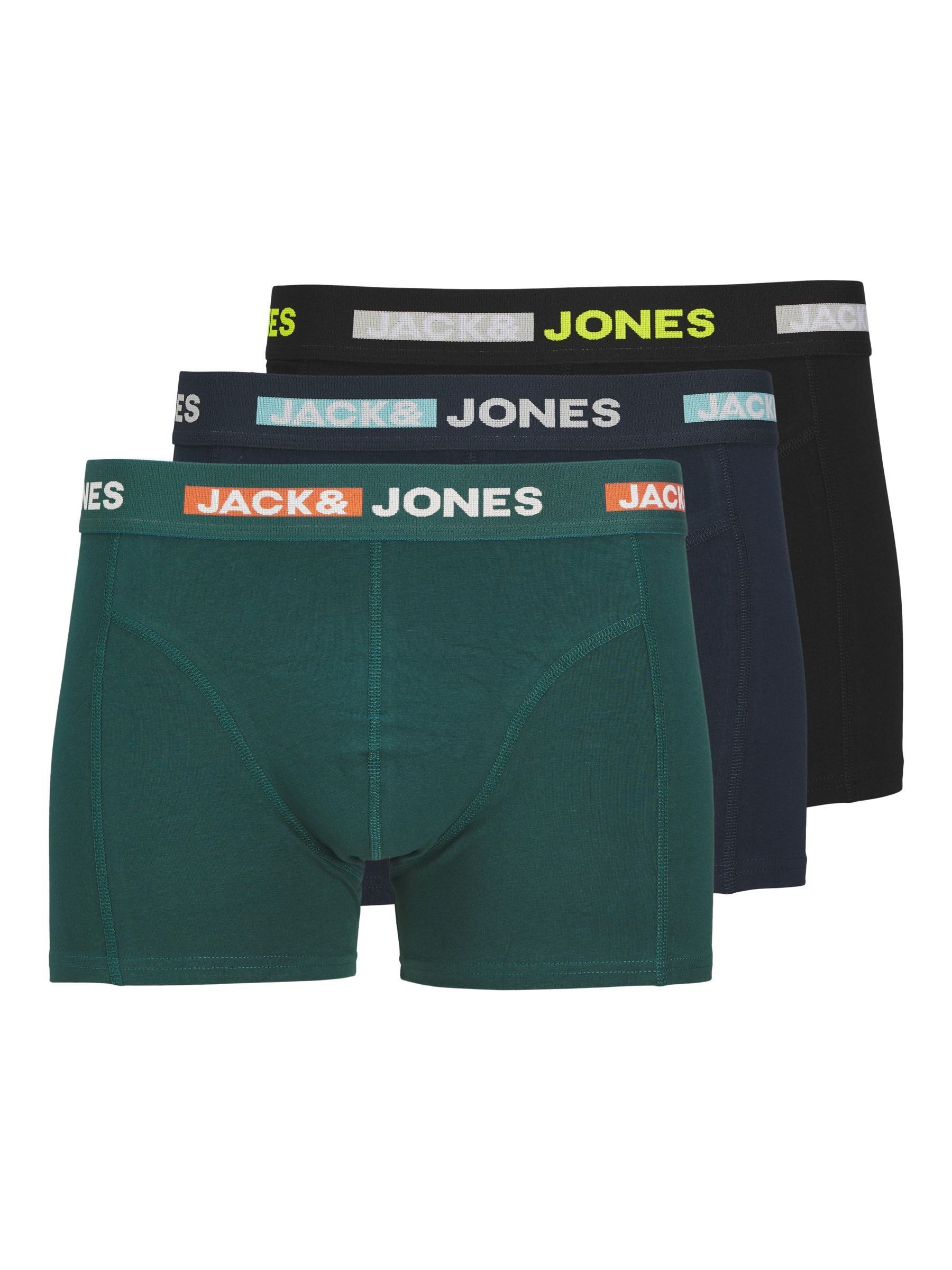 Jack & Jones Trunk JACSCOTT SOLID TRUNKS 3 PACK SN (set 3 stuks)