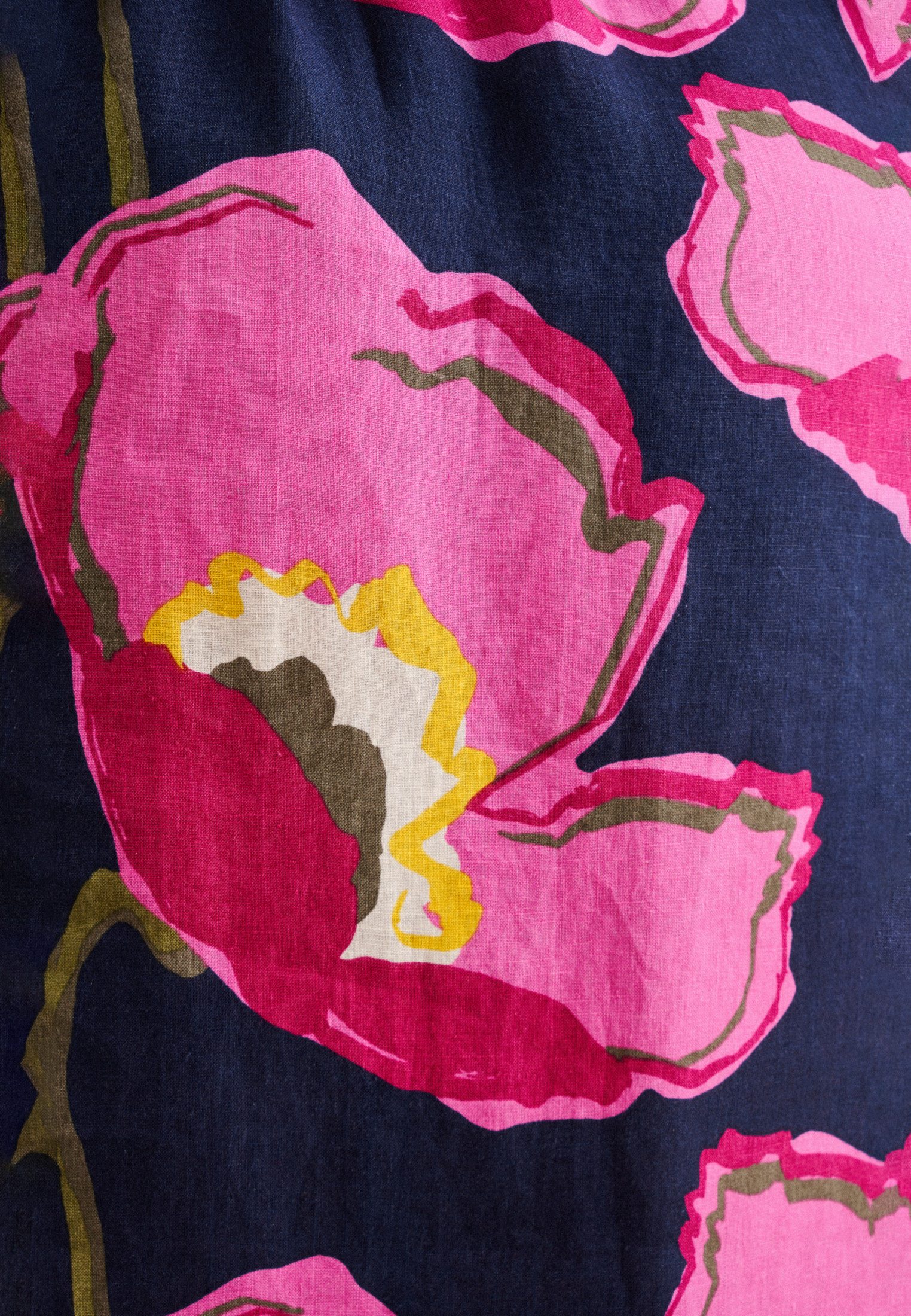 seidensticker Zomerjurk Zwarte roos Korte mouwen ronde hals in bloemmotief