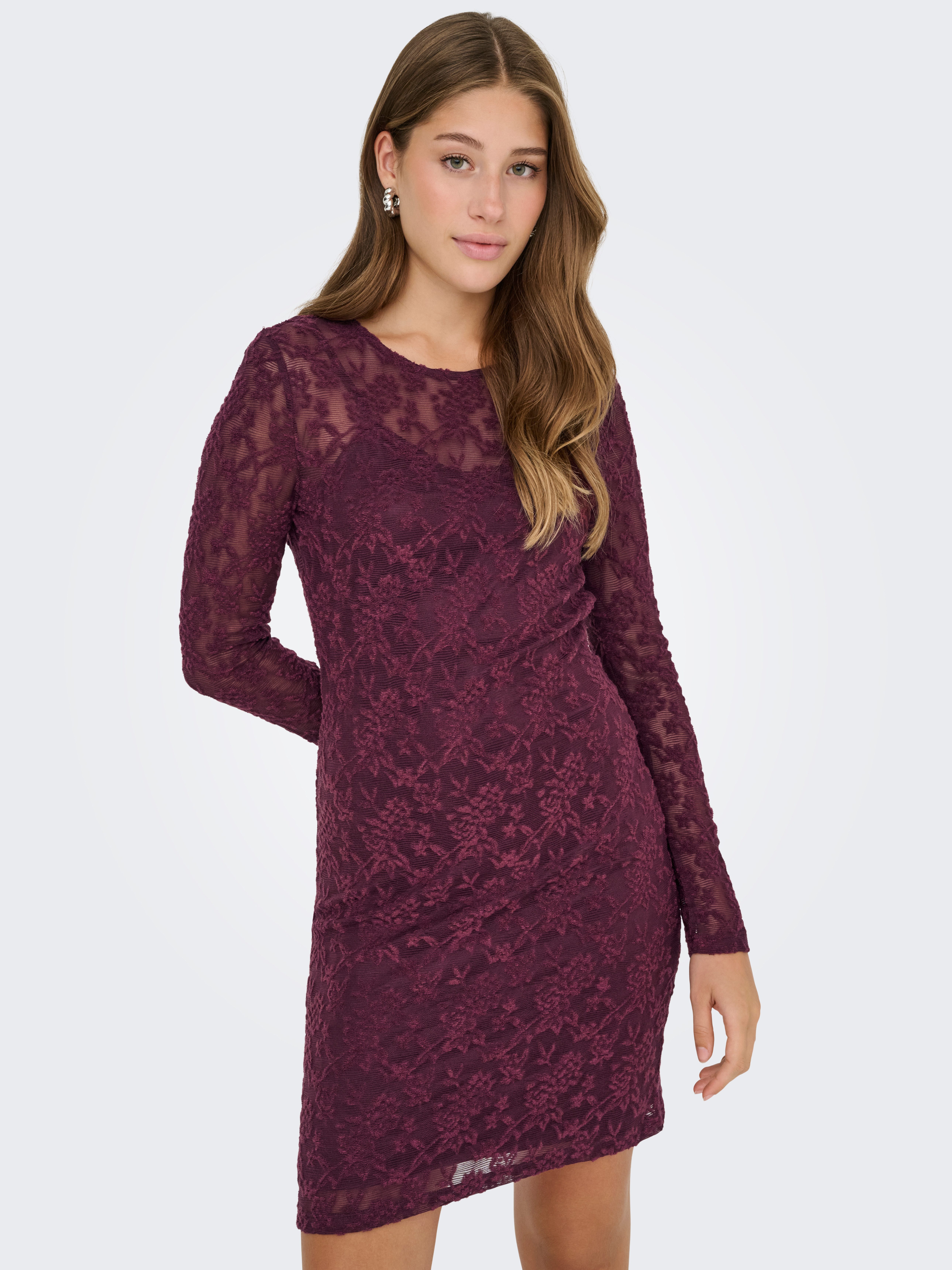 Only Mini-jurk ONLBLAISE L/S O-NECK DRESS JRS