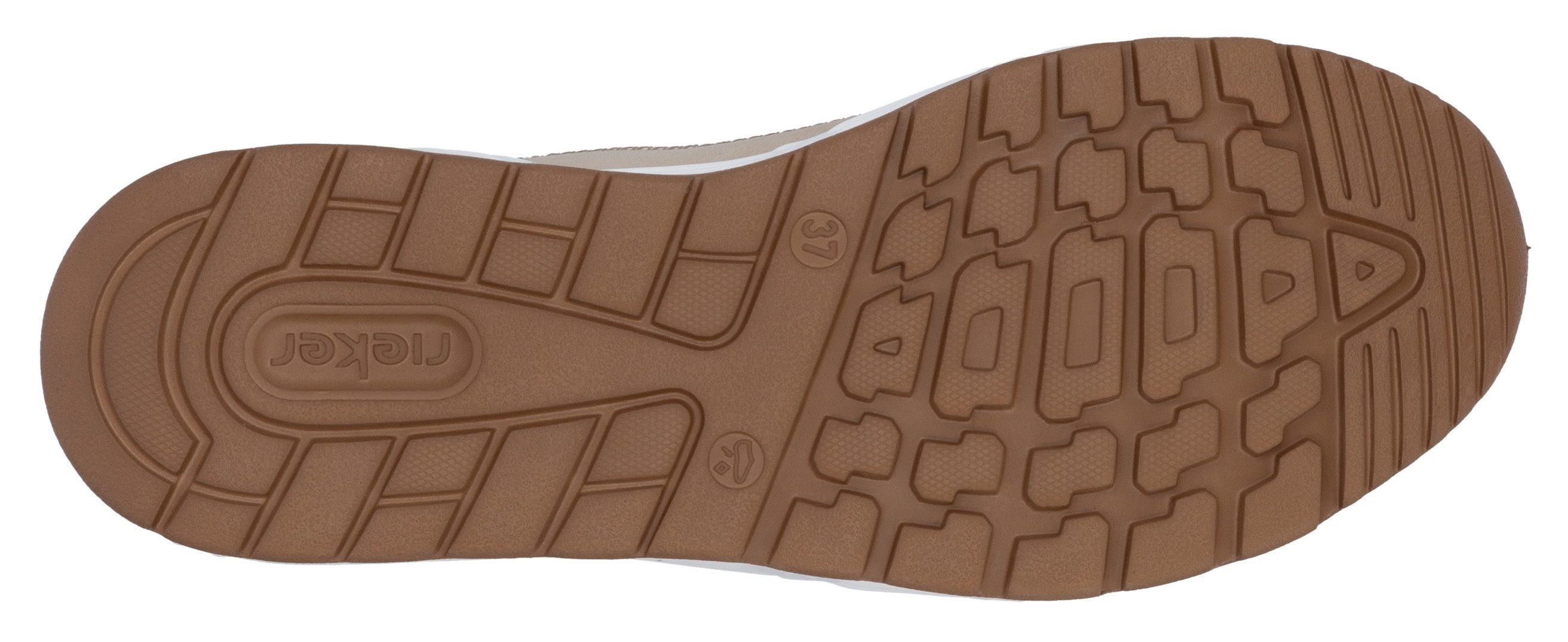 RIEKER Sport Sneakers met sleehak , veterschoenen, lage schoen, vrijetijdssneaker met rits