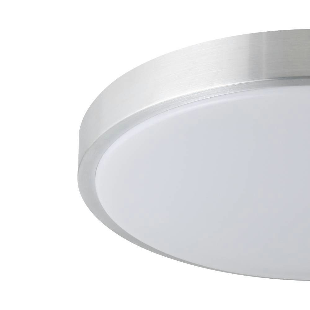 EGLO Plafondlamp COMPETA 1 plafondlamp, wit, nikkel-mat, rond, woonkamerlamp Plafondlamp, plafondlamp, lamp kleur: zilverkleur, wit, L: 34 cm (1 stuk)
