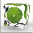 artland print op glas limoen in ijsblokje (1 stuk) groen