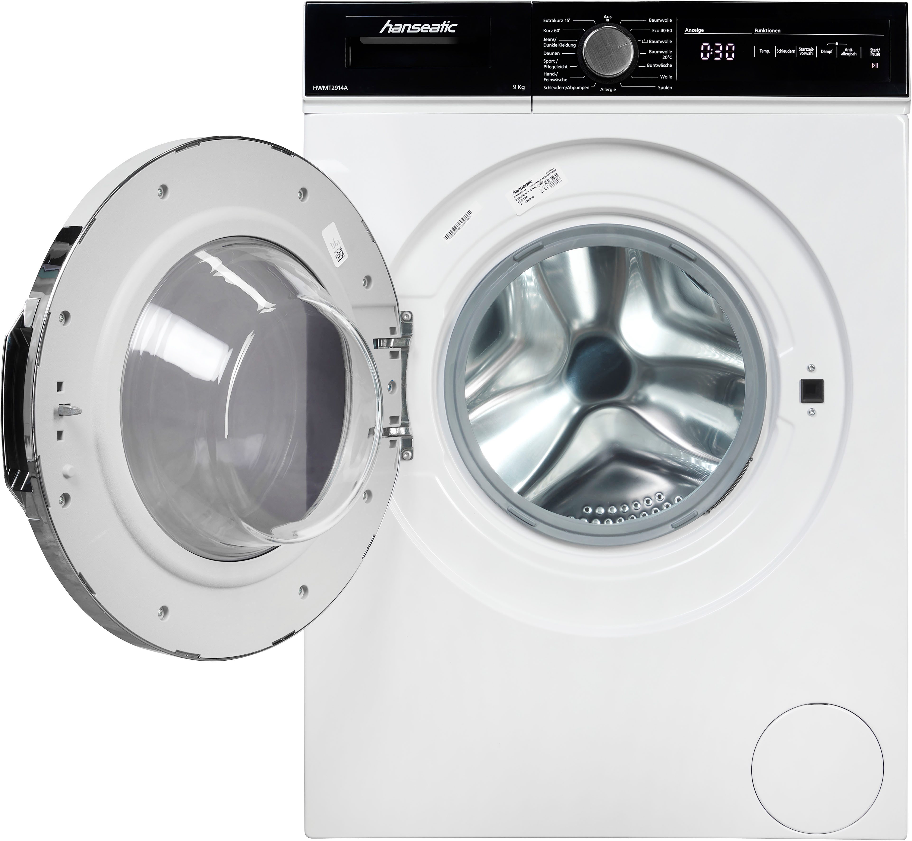 Hanseatic Wasmachine HWMT2914A, 9 kg