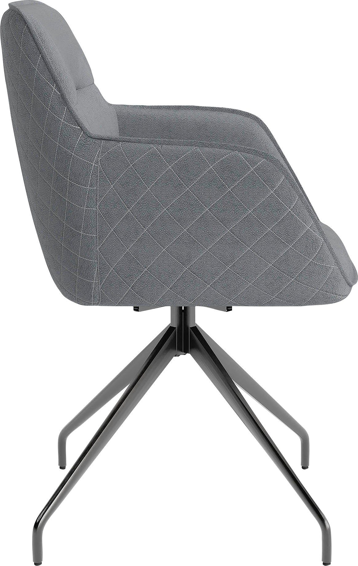 byLIVING Eetkamerstoel Memphis set van 2, zacht verdikt met eersteklas imitatieleer, draaibaar (set, 2 stuks)