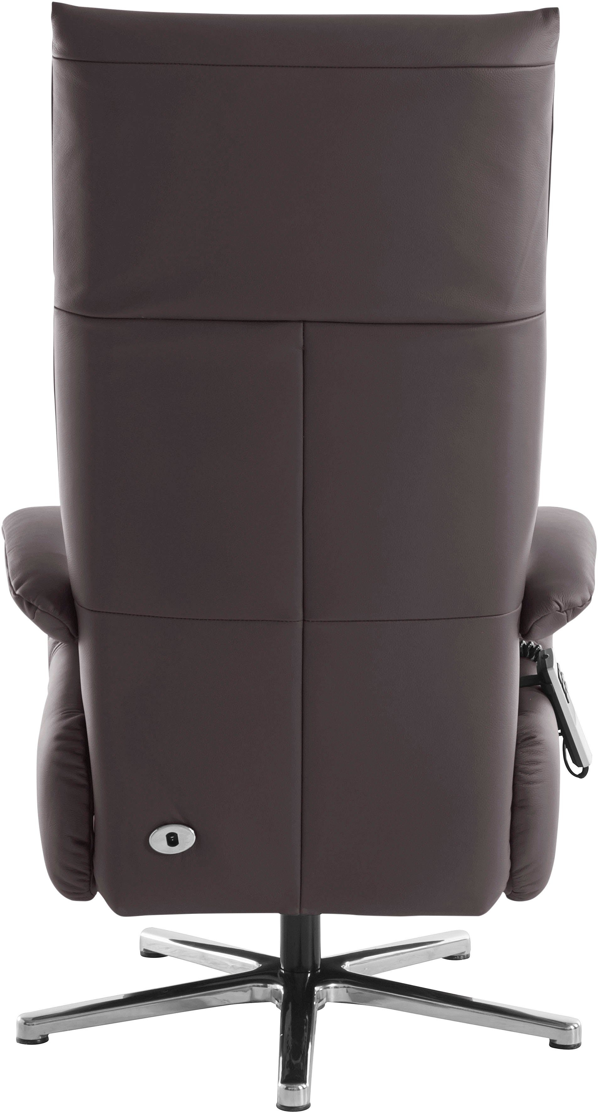 sit&more Relaxfauteuil Tycoon met verstelbare hoofdsteun en 360° draaifunctie keuze tussen handmatige of elektrische functie, ook met accu (draadloos)