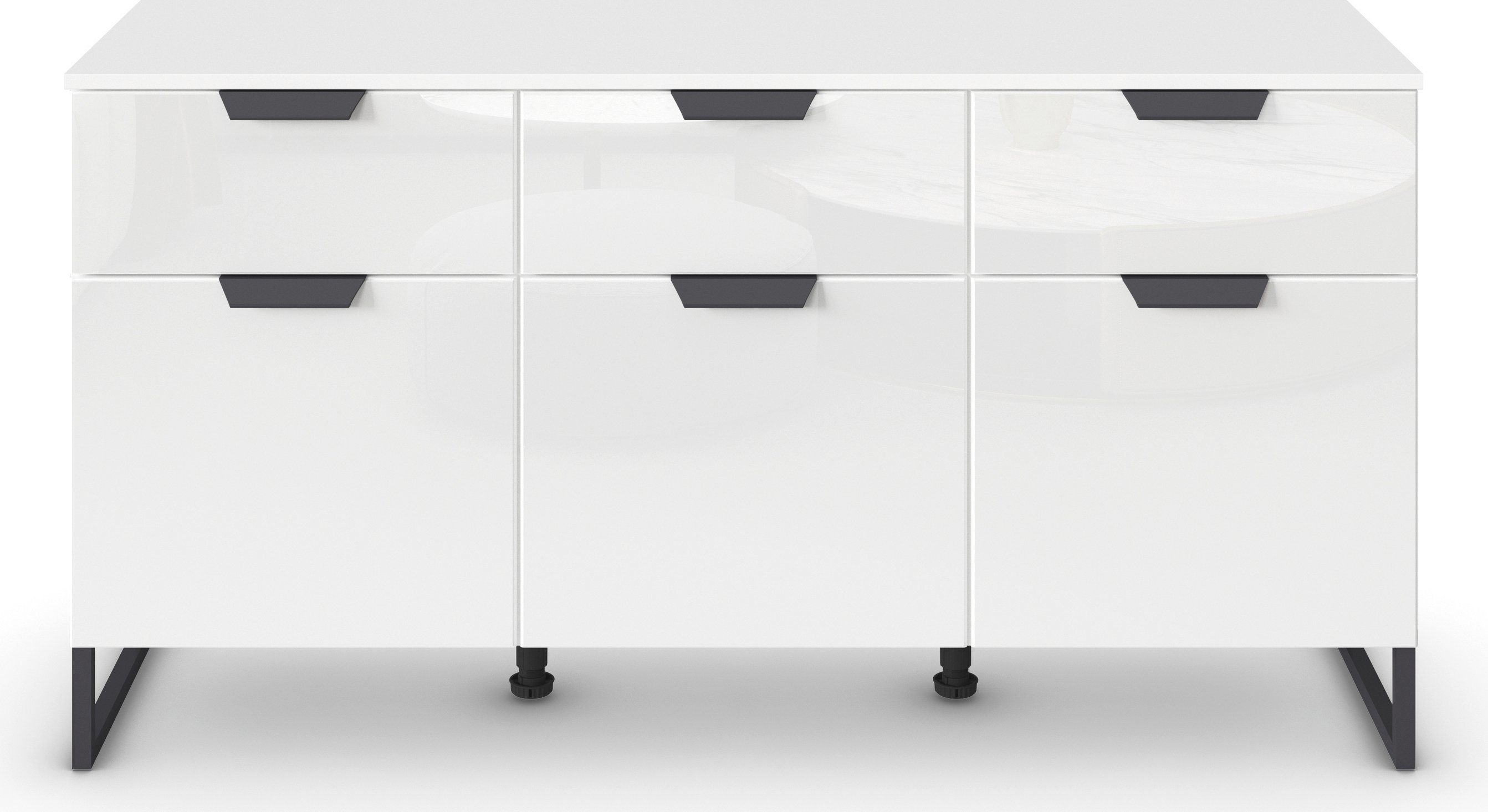 rauch Kast met laden en deuren Modern by Aditio met glazen front en beugelpoot, 3 laden met soft-closefunctie